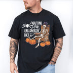 Waiting For Halloween Like Skeleton - Halloween Unisex Crewneck T-Shirt Sweatshirt Hoodie