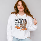 Waiting For Halloween Like Skeleton - Halloween Unisex Crewneck T-Shirt Sweatshirt Hoodie
