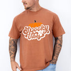 Spooky Vibes Pumpkin - Halloween Unisex Crewneck T-Shirt Sweatshirt Hoodie