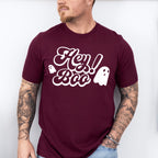 Hey Boo Design - Halloween Unisex Crewneck T-Shirt Sweatshirt Hoodie