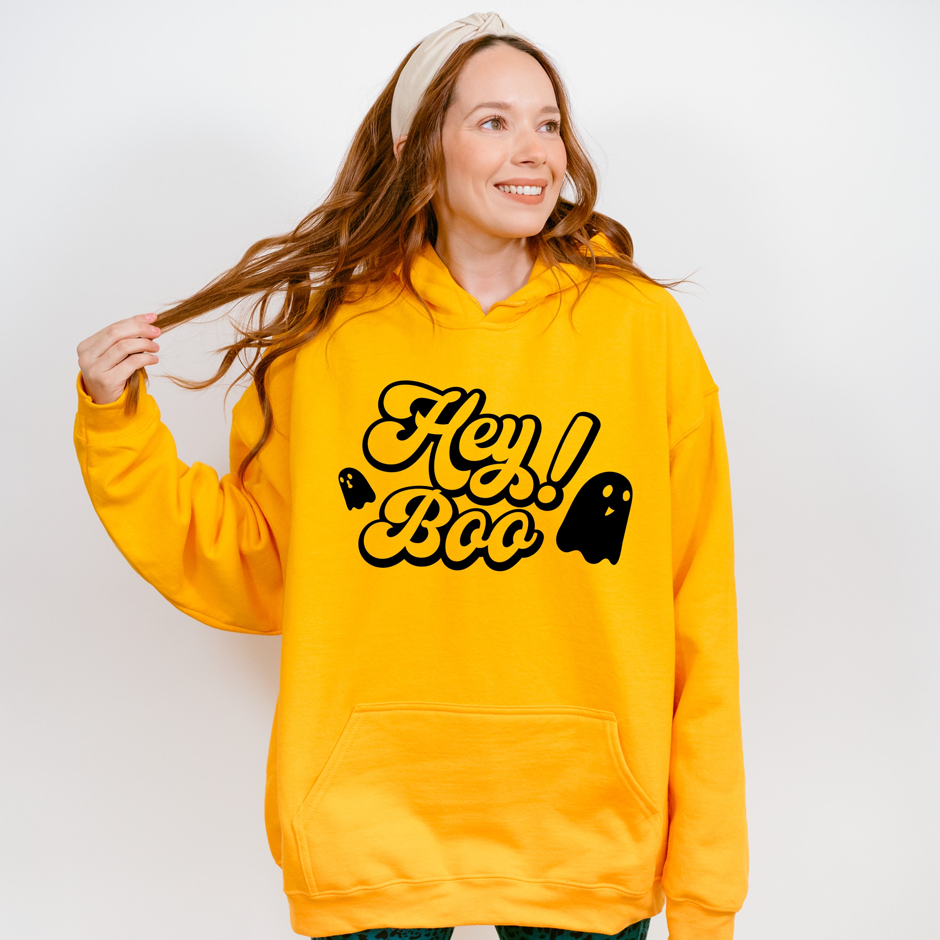 Hey Boo Design - Halloween Unisex Crewneck T-Shirt Sweatshirt Hoodie