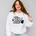 Hey Boo Design - Halloween Unisex Crewneck T-Shirt Sweatshirt Hoodie