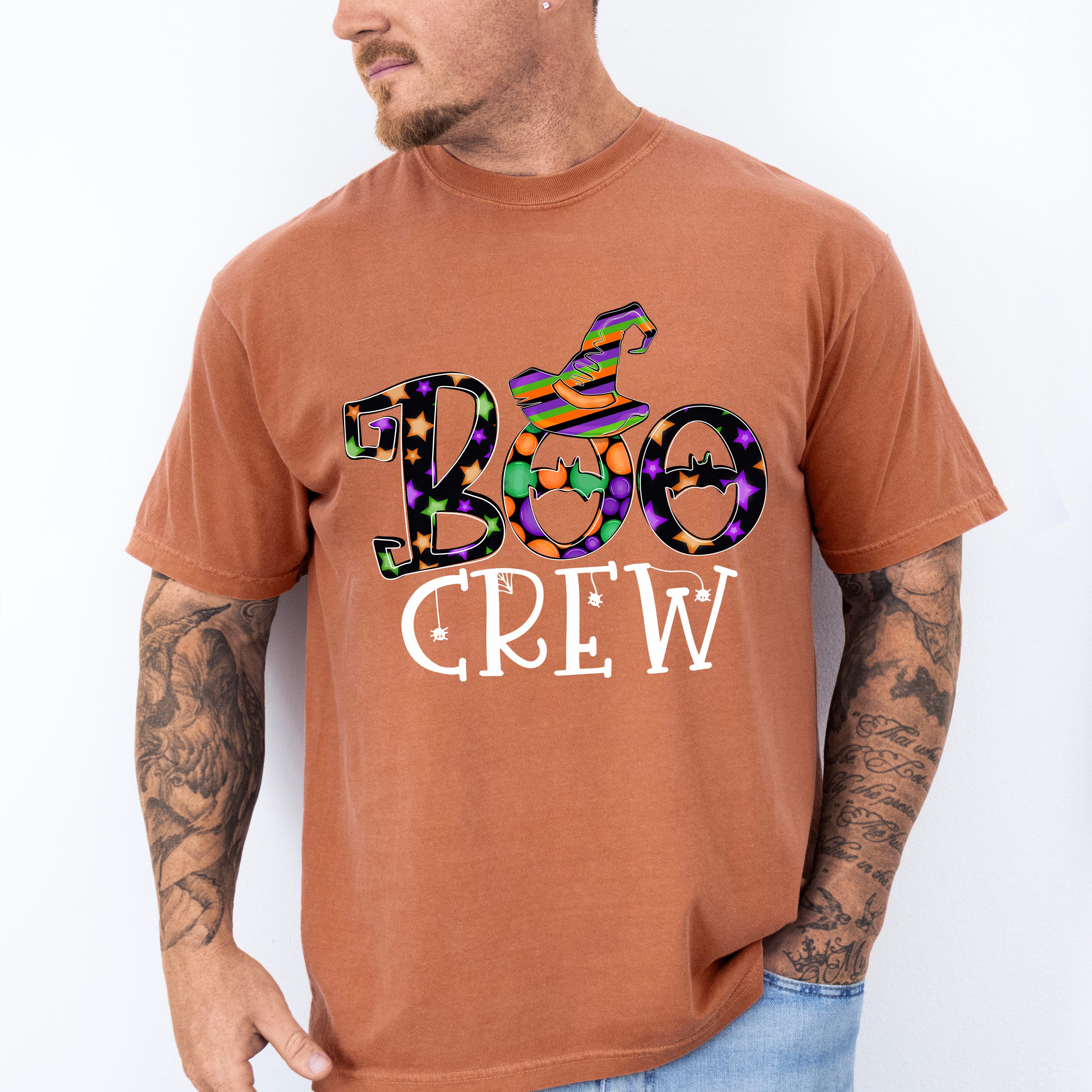 Boo Crew Witch Hat - Halloween Unisex Crewneck T-Shirt Sweatshirt Hoodie