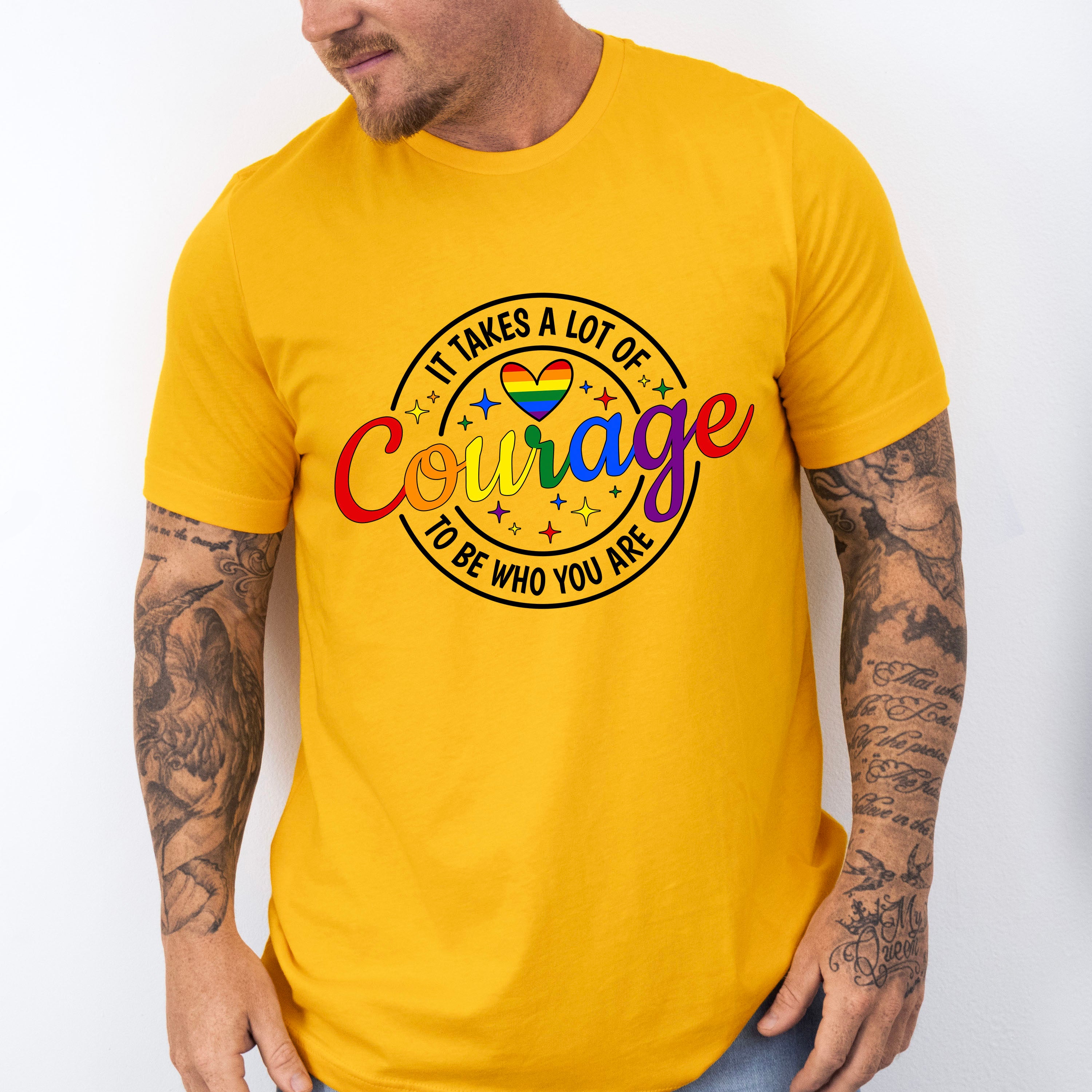 It Takes A Lot Of Courage - LGBTQ+ Unisex Crewneck T-Shirt Sweatshirt Hoodie