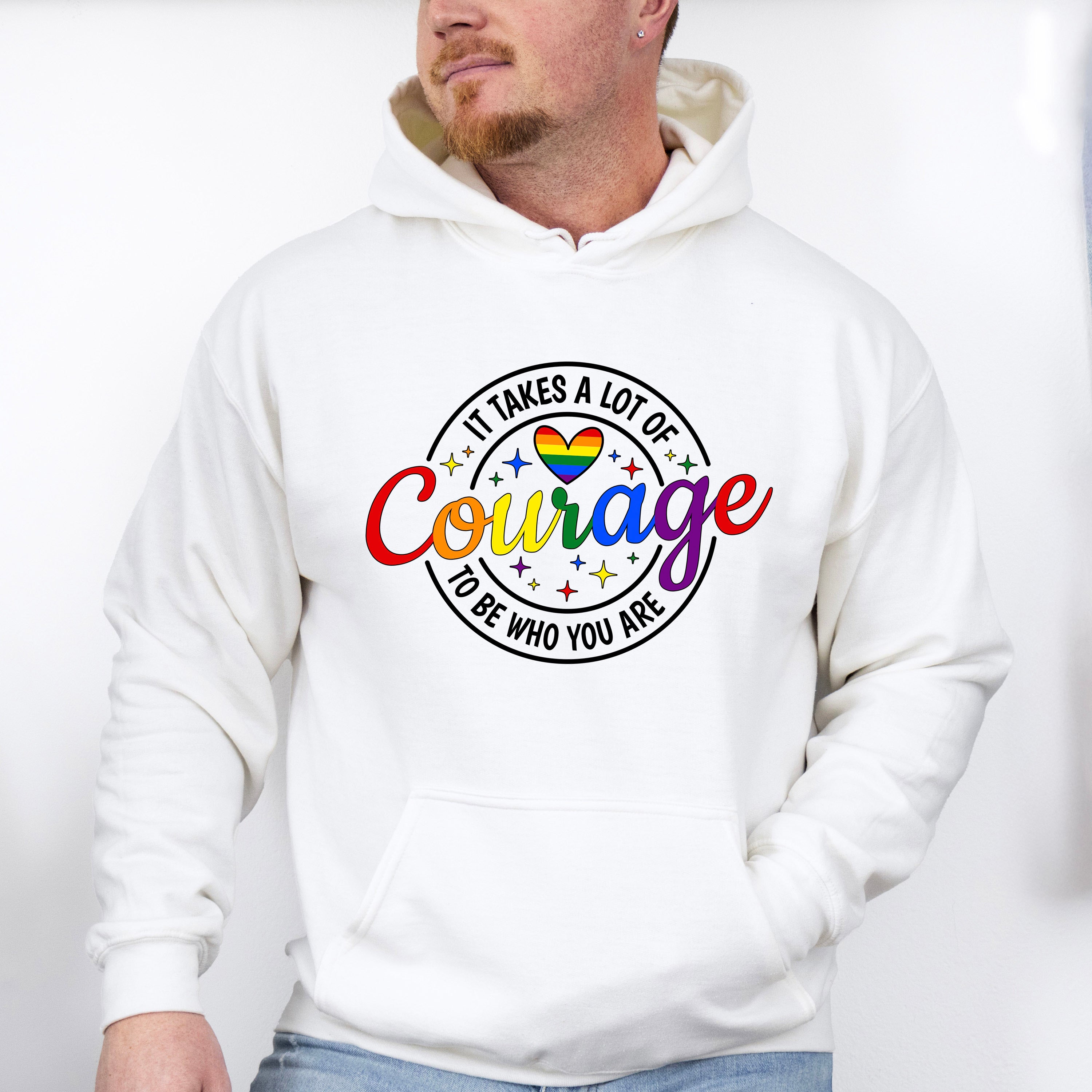 It Takes A Lot Of Courage - LGBTQ+ Unisex Crewneck T-Shirt Sweatshirt Hoodie