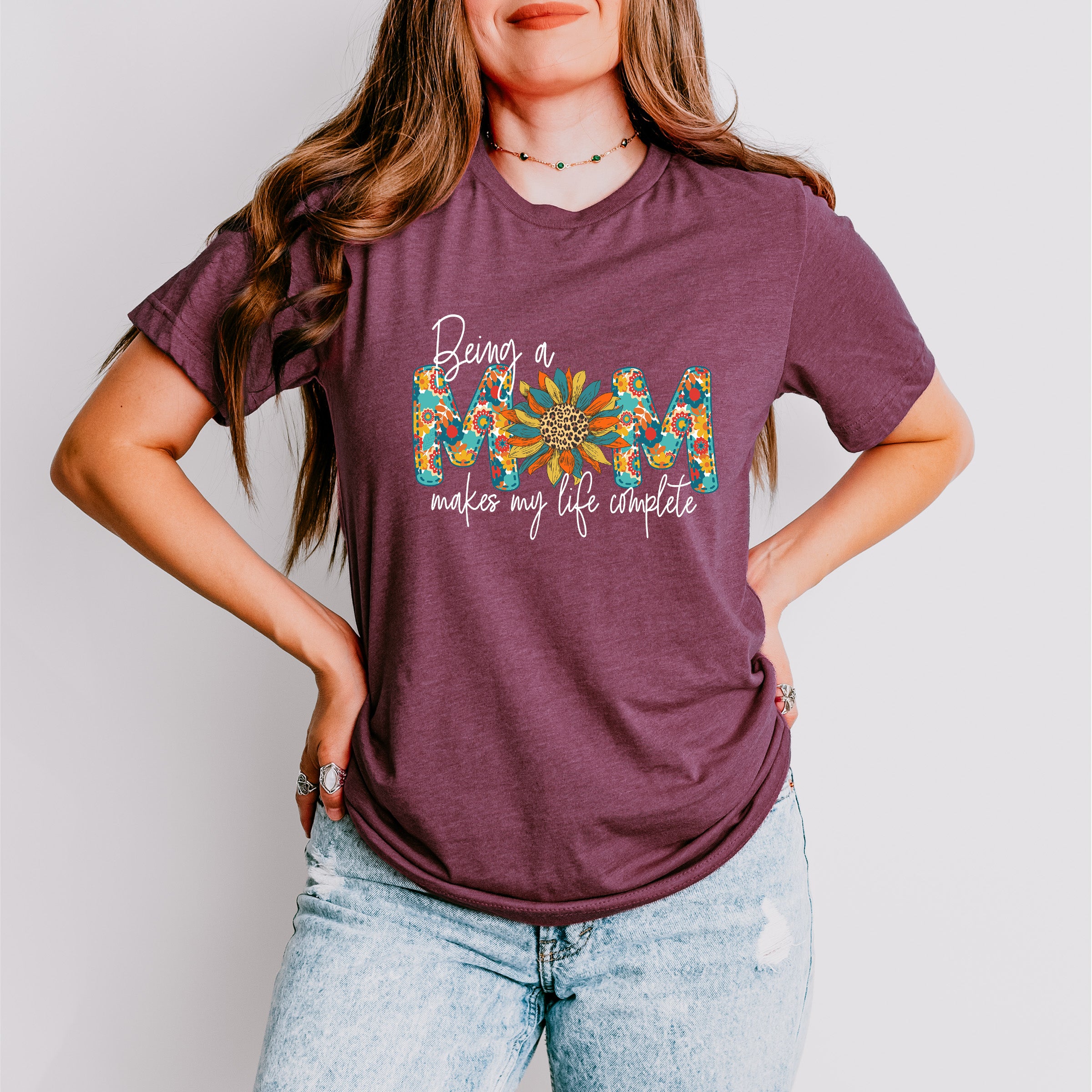 Being A Mom Makes My Life Complete - Mom Unisex Crewneck T-Shirt Sweatshirt Hoodie