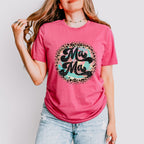 Mama Leopard Print Circular Design - Mom Unisex Crewneck T-Shirt Sweatshirt Hoodie