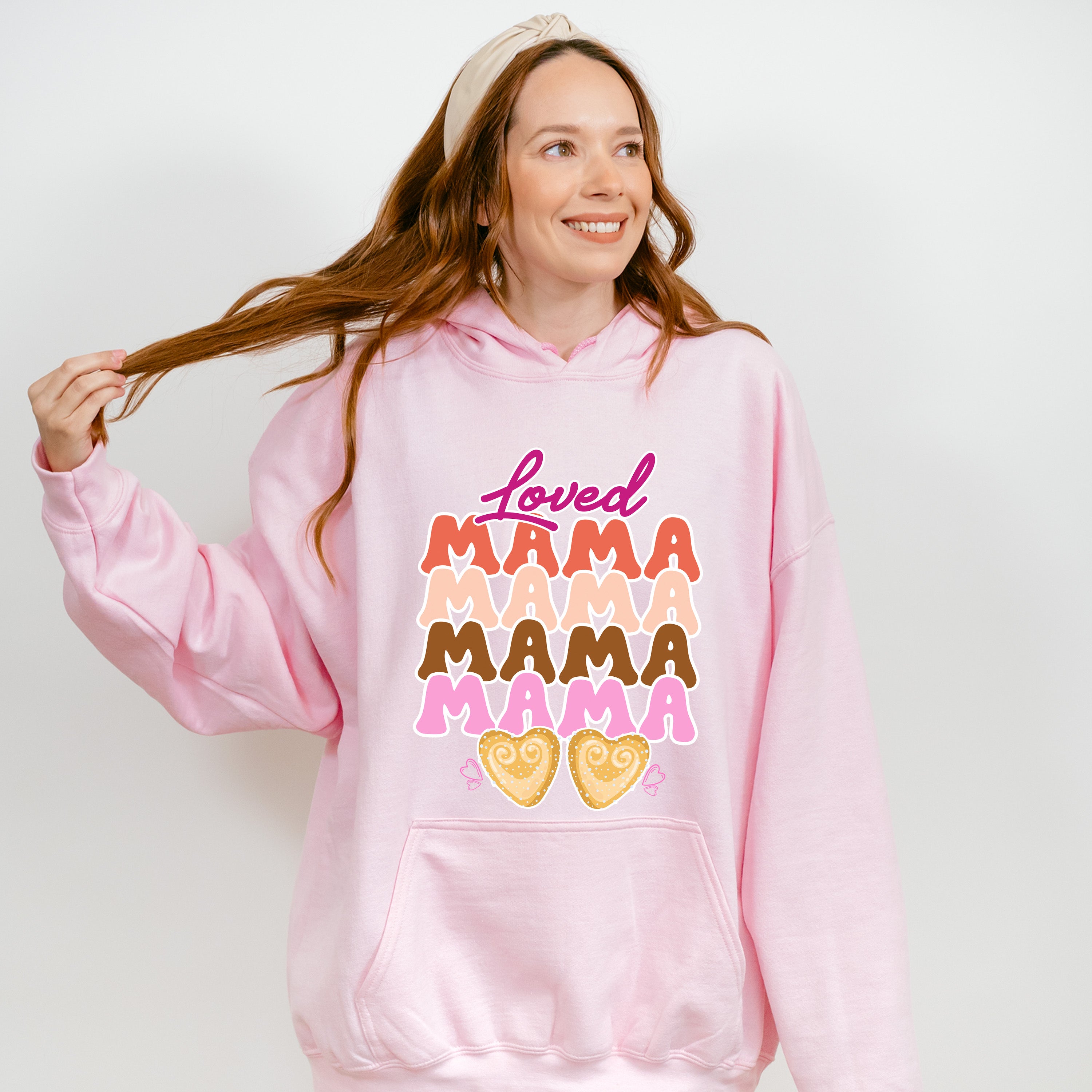 Loved Mama Colorful Design - Mom Unisex Crewneck T-Shirt Sweatshirt Hoodie