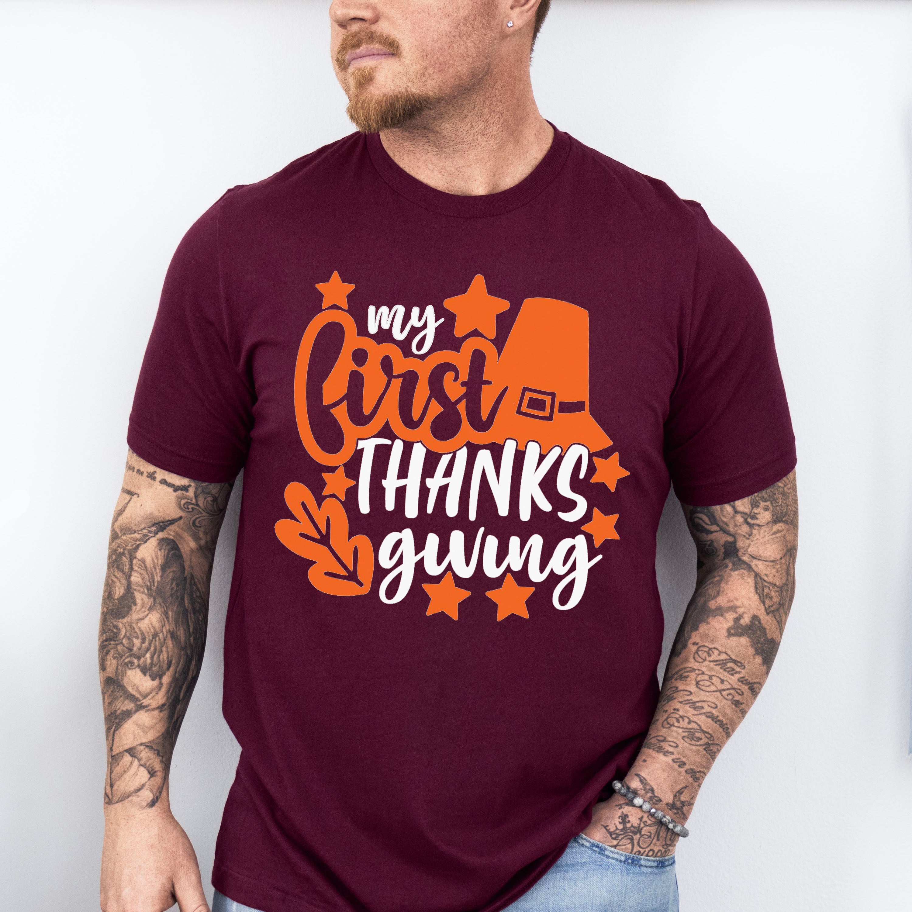 My First Thanksgiving - Thanksgiving Unisex Crewneck T-Shirt Sweatshirt Hoodie