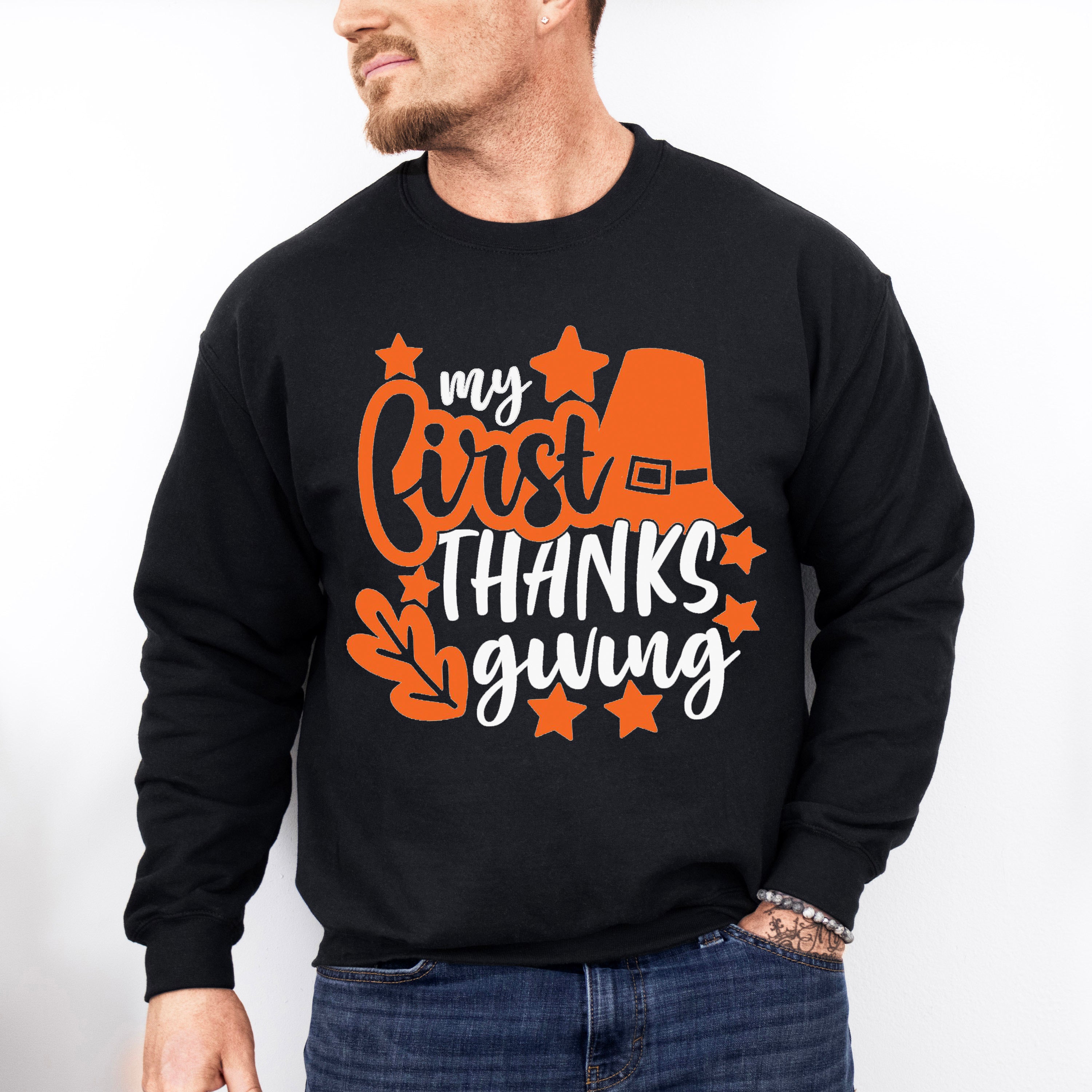 My First Thanksgiving - Thanksgiving Unisex Crewneck T-Shirt Sweatshirt Hoodie