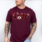 Love Gnome Red Plaid - Valentine's Day Unisex Crewneck T-Shirt Sweatshirt Hoodie