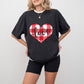 Plaid Heart Love Cursive Design - Valentine's Day Unisex Crewneck T-Shirt Sweatshirt Hoodie