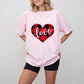 Plaid Heart Love Cursive Design - Valentine's Day Unisex Crewneck T-Shirt Sweatshirt Hoodie