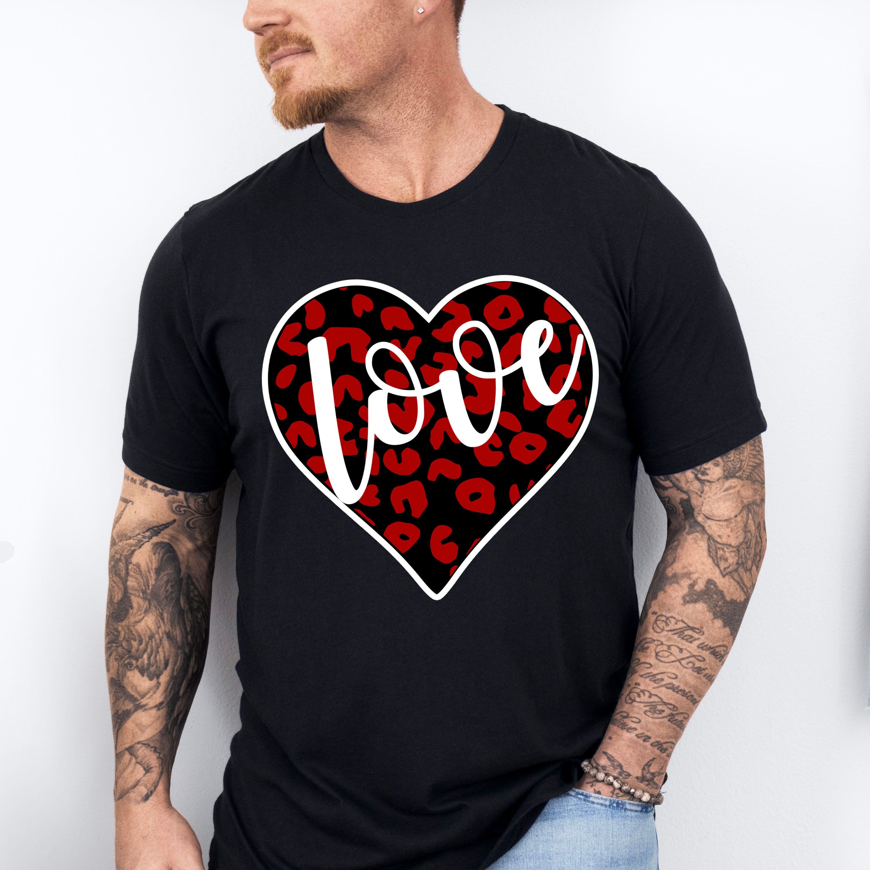 Love Black And Red Heart - Valentine&#39;s Day Unisex Crewneck T-Shirt Sweatshirt Hoodie