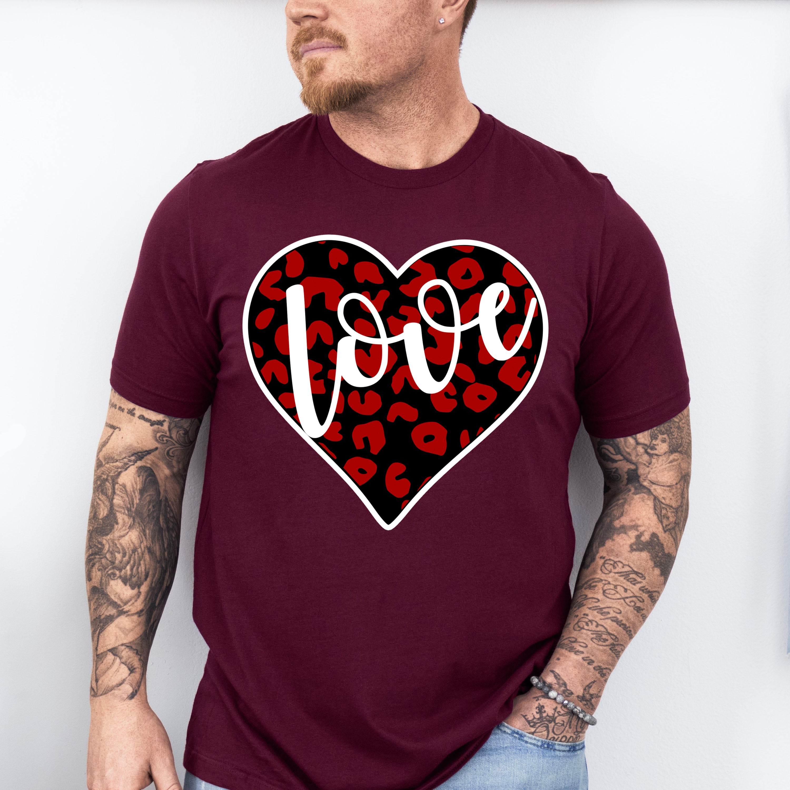 Love Black And Red Heart - Valentine&#39;s Day Unisex Crewneck T-Shirt Sweatshirt Hoodie