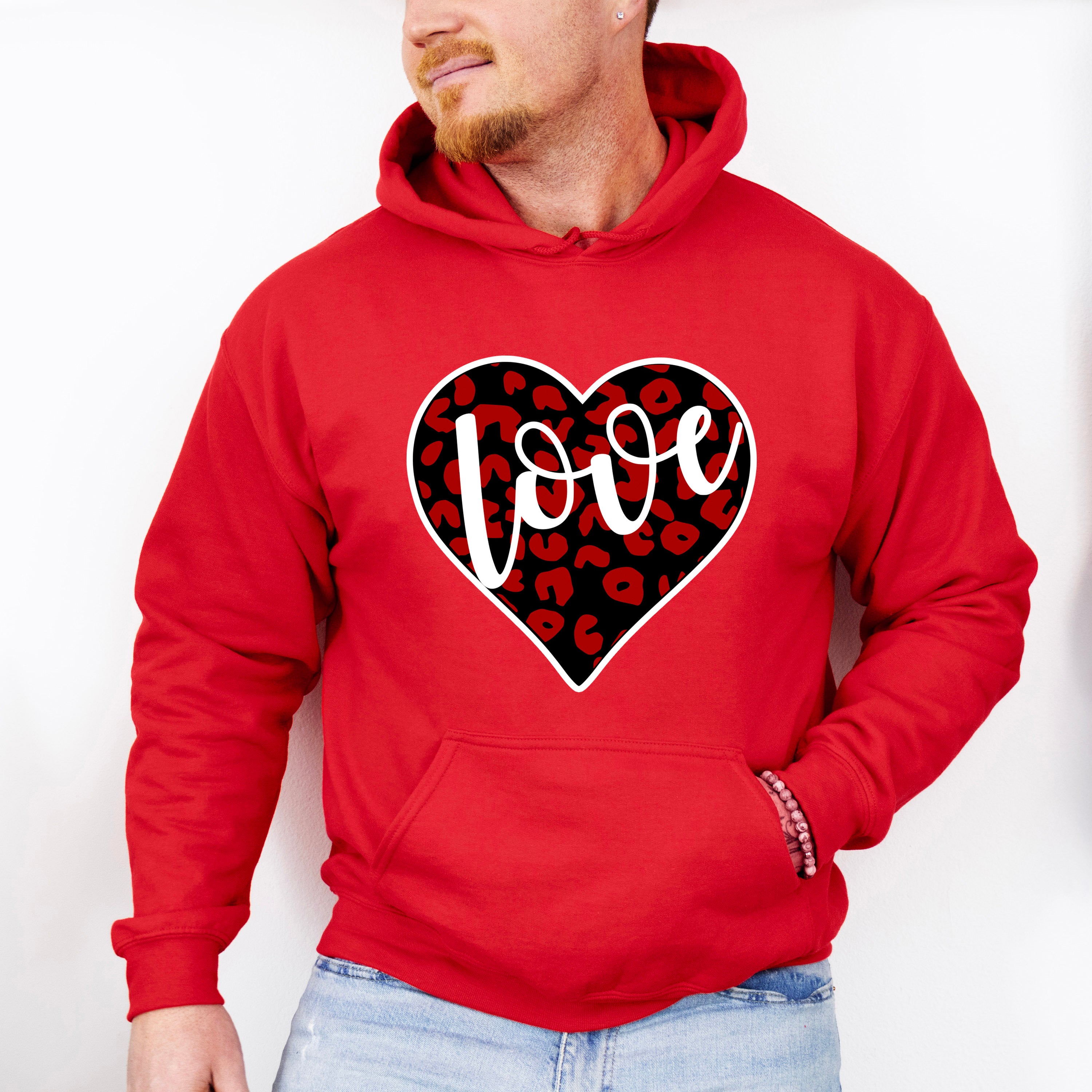 Love Black And Red Heart - Valentine&#39;s Day Unisex Crewneck T-Shirt Sweatshirt Hoodie