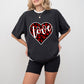 Love Black And Red Heart - Valentine's Day Unisex Crewneck T-Shirt Sweatshirt Hoodie