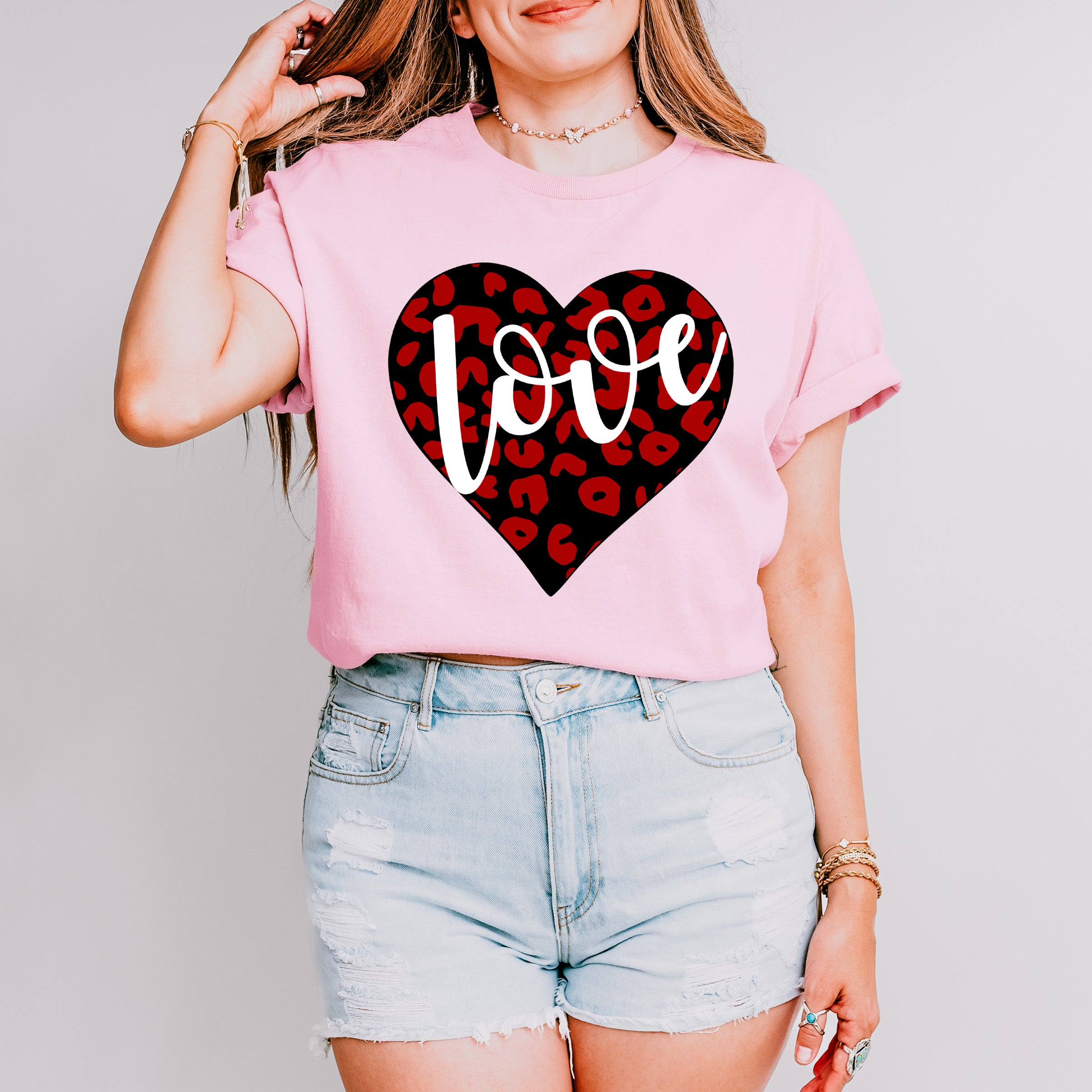 Love Black And Red Heart - Valentine&#39;s Day Unisex Crewneck T-Shirt Sweatshirt Hoodie