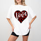 Love Black And Red Heart - Valentine's Day Unisex Crewneck T-Shirt Sweatshirt Hoodie