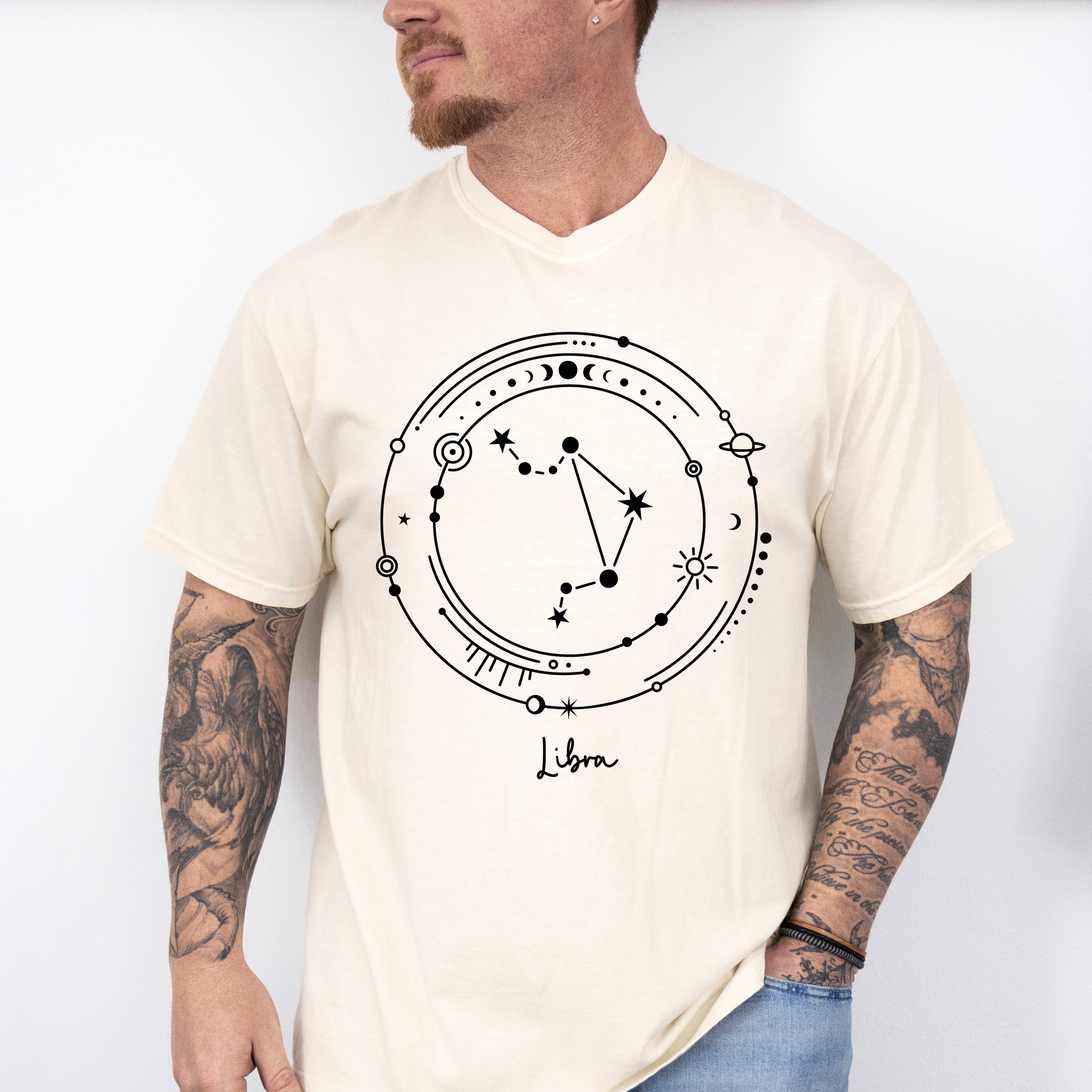 Libra Constellation Design - Zodiac Unisex Crewneck T-Shirt Sweatshirt Hoodie