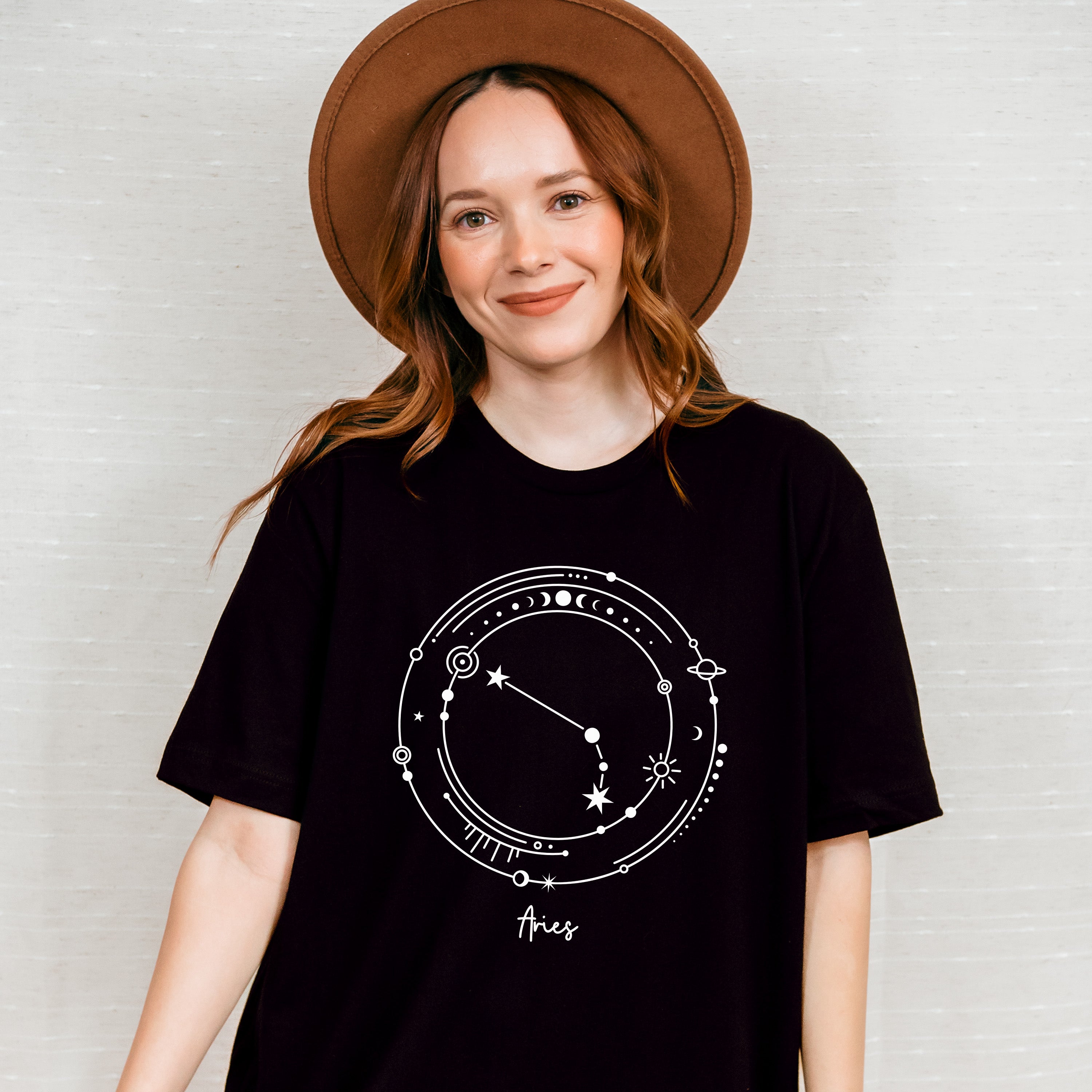 Aries Constellation Design - Zodiac Unisex Crewneck T-Shirt Sweatshirt Hoodie