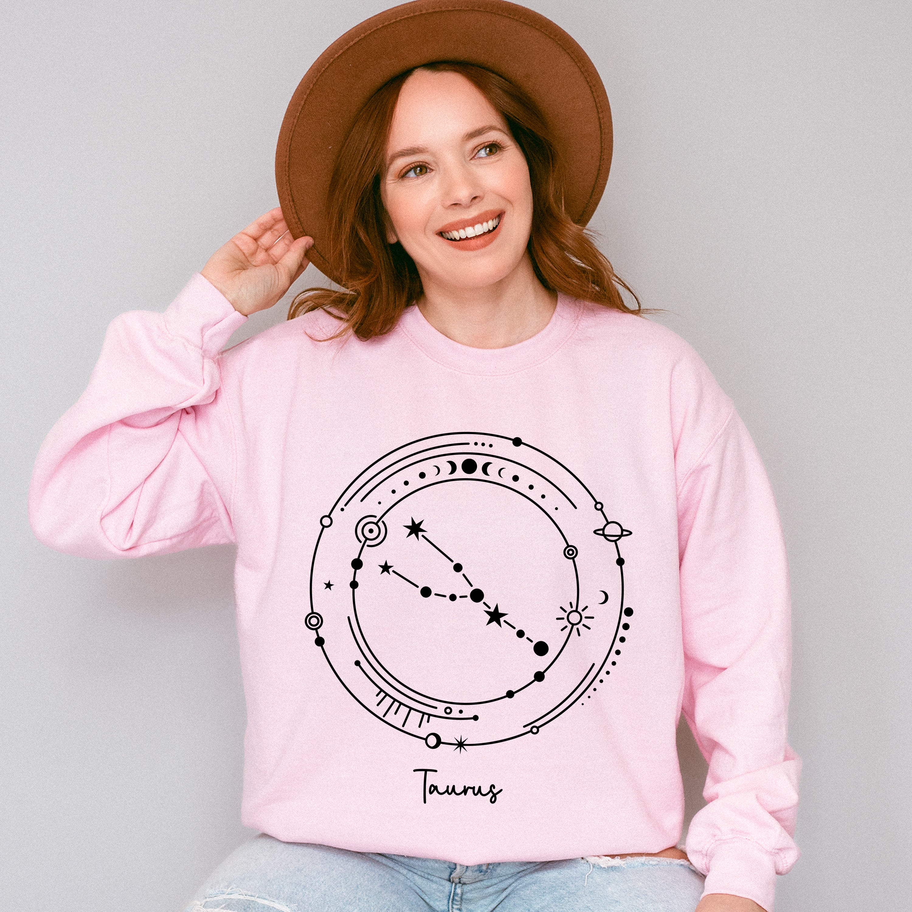 Taurus Constellation Design - Zodiac Unisex Crewneck T-Shirt Sweatshirt Hoodie