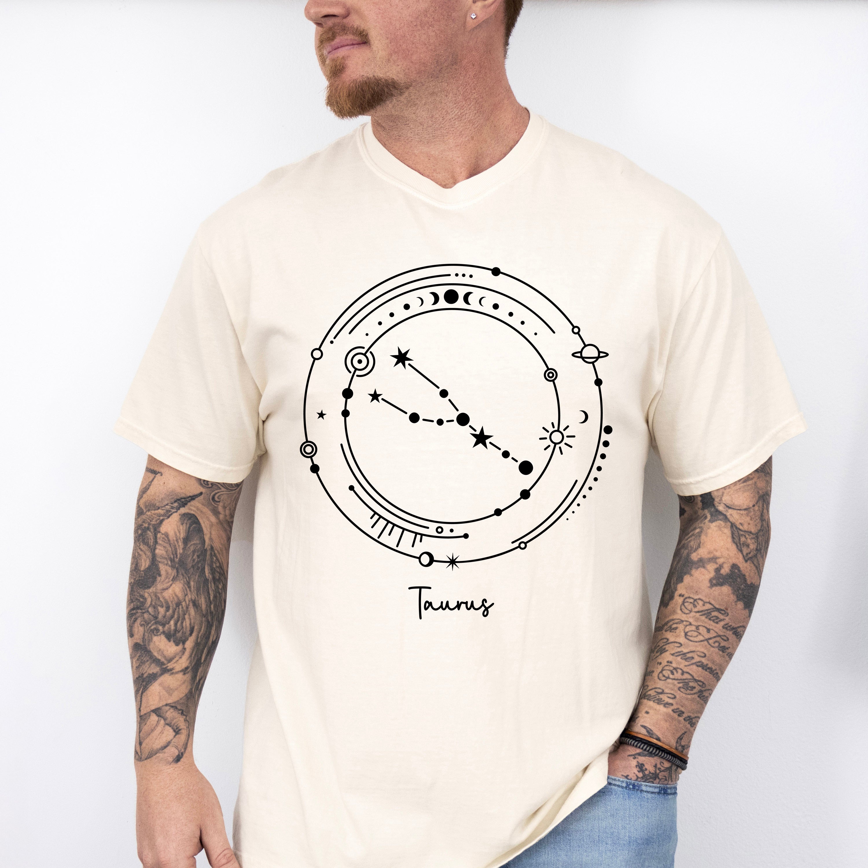 Taurus Constellation Design - Zodiac Unisex Crewneck T-Shirt Sweatshirt Hoodie