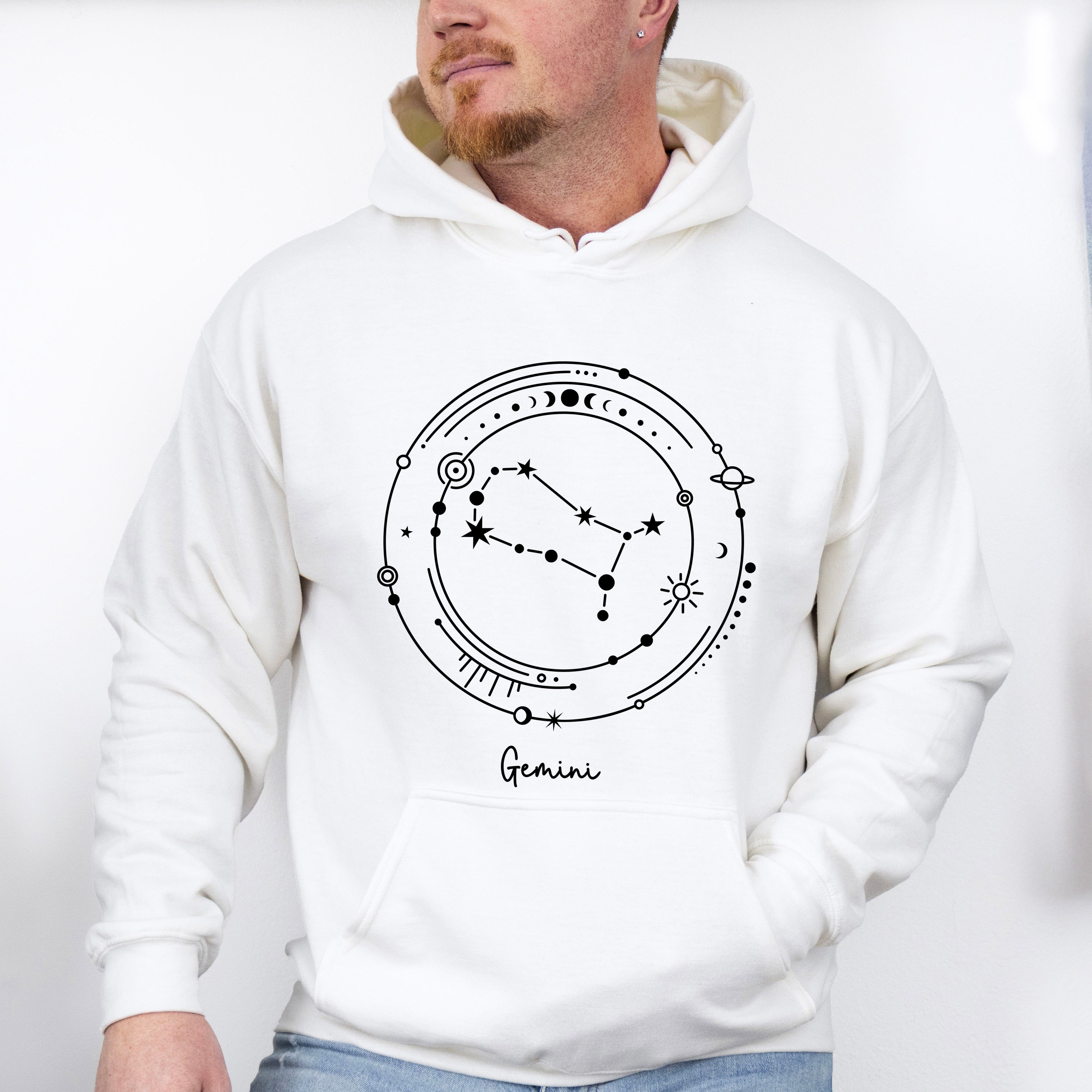 Gemini Constellation Design - Zodiac Unisex Crewneck T-Shirt Sweatshirt Hoodie