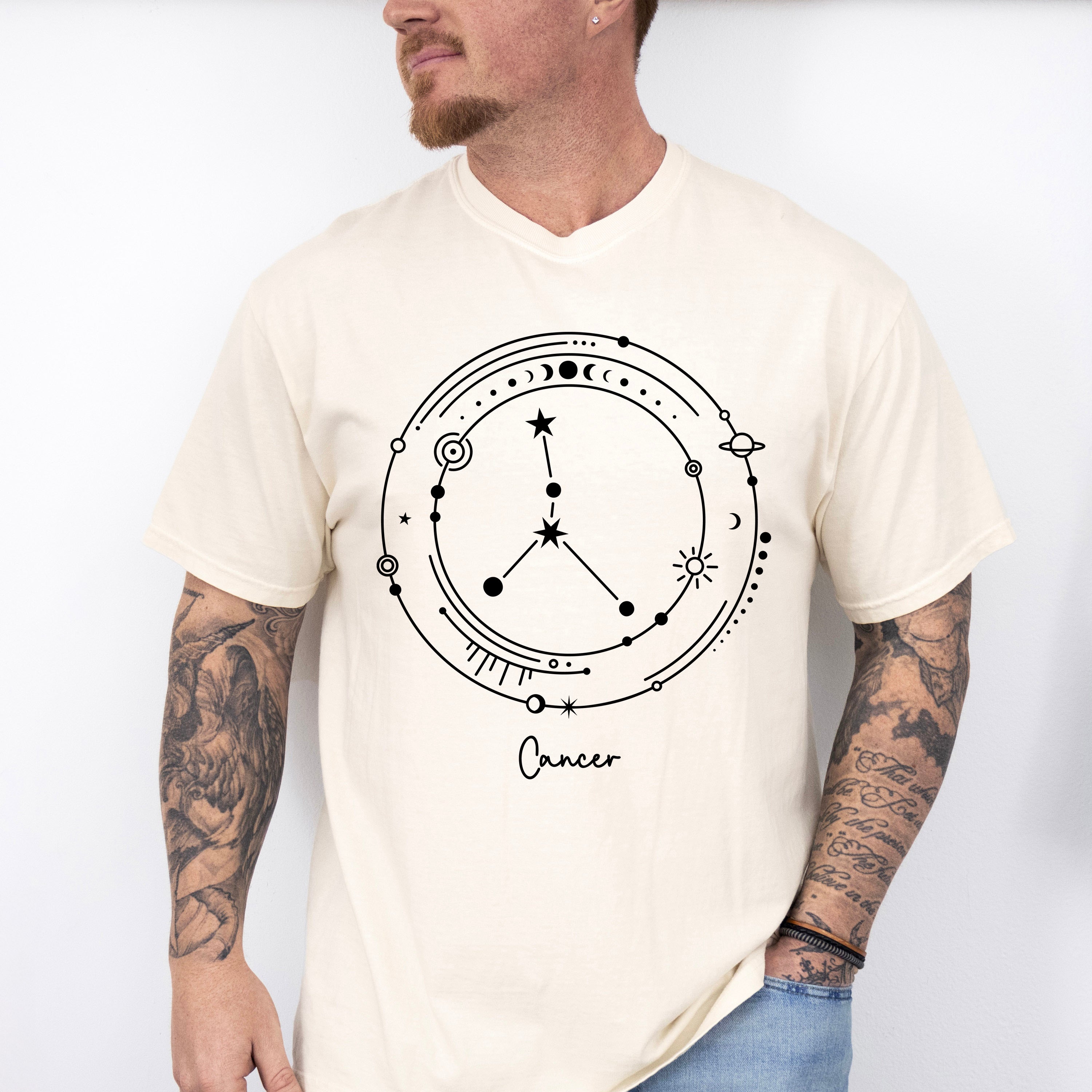 Cancer Constellation Design - Zodiac Unisex Crewneck T-Shirt Sweatshirt Hoodie