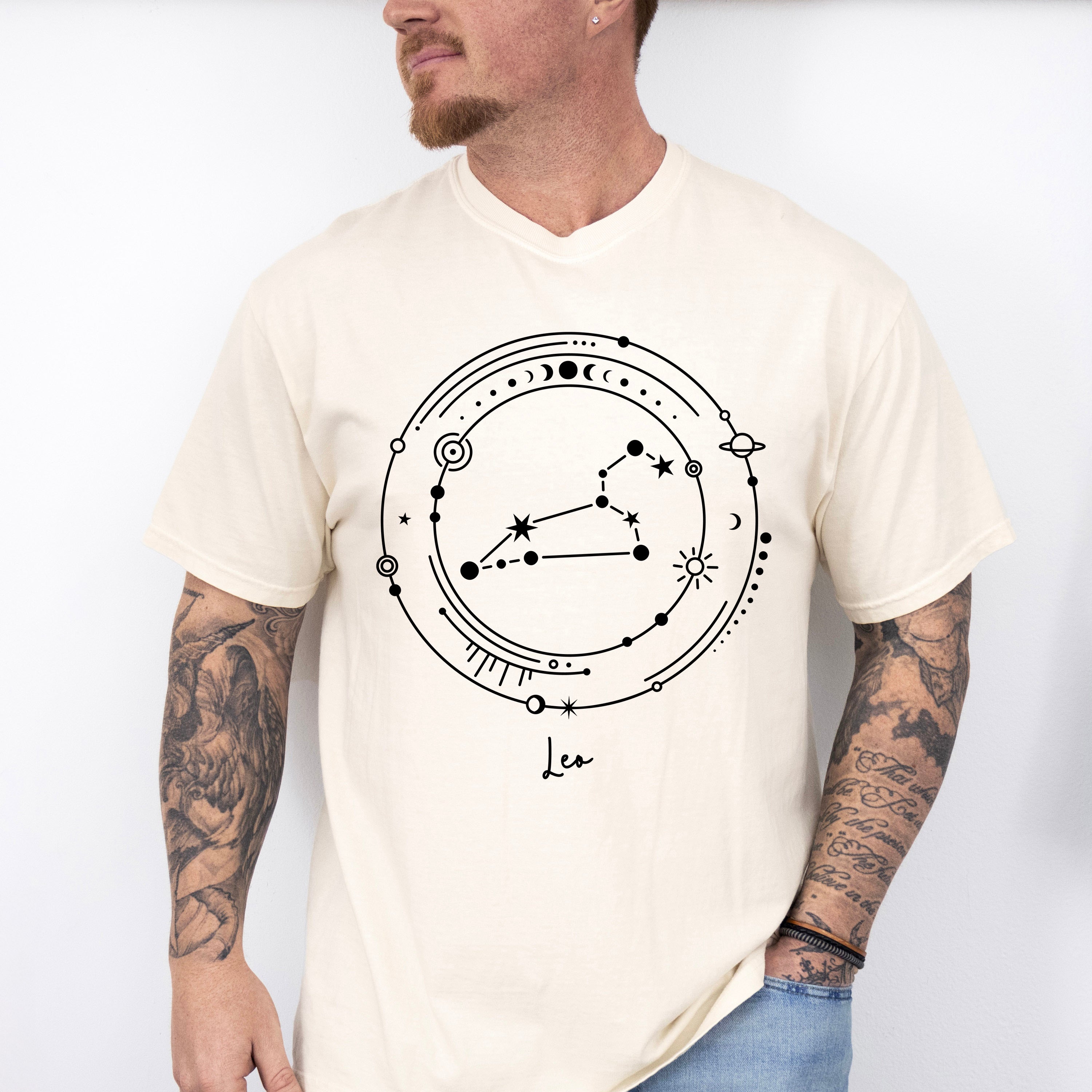 Leo Constellation Design - Zodiac Unisex Crewneck T-Shirt Sweatshirt Hoodie
