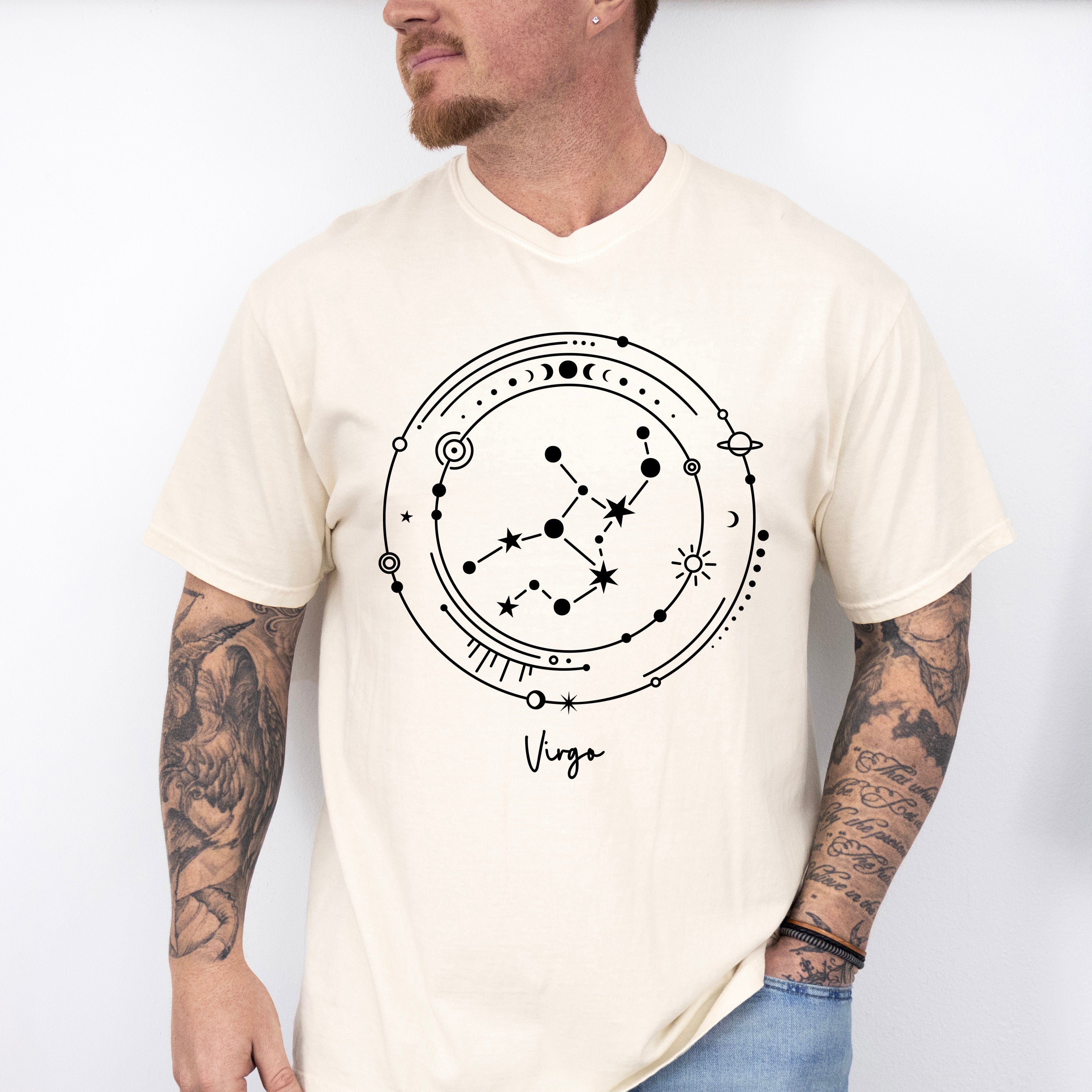 Virgo Constellation Design - Zodiac Unisex Crewneck T-Shirt Sweatshirt Hoodie