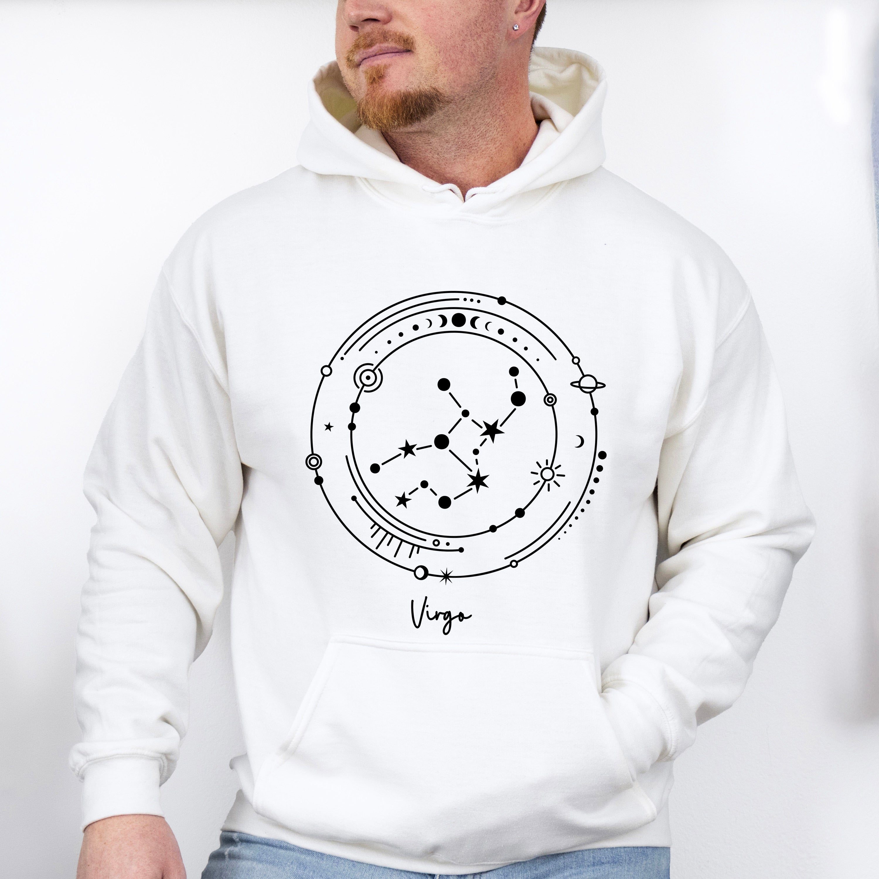 Virgo Constellation Design - Zodiac Unisex Crewneck T-Shirt Sweatshirt Hoodie