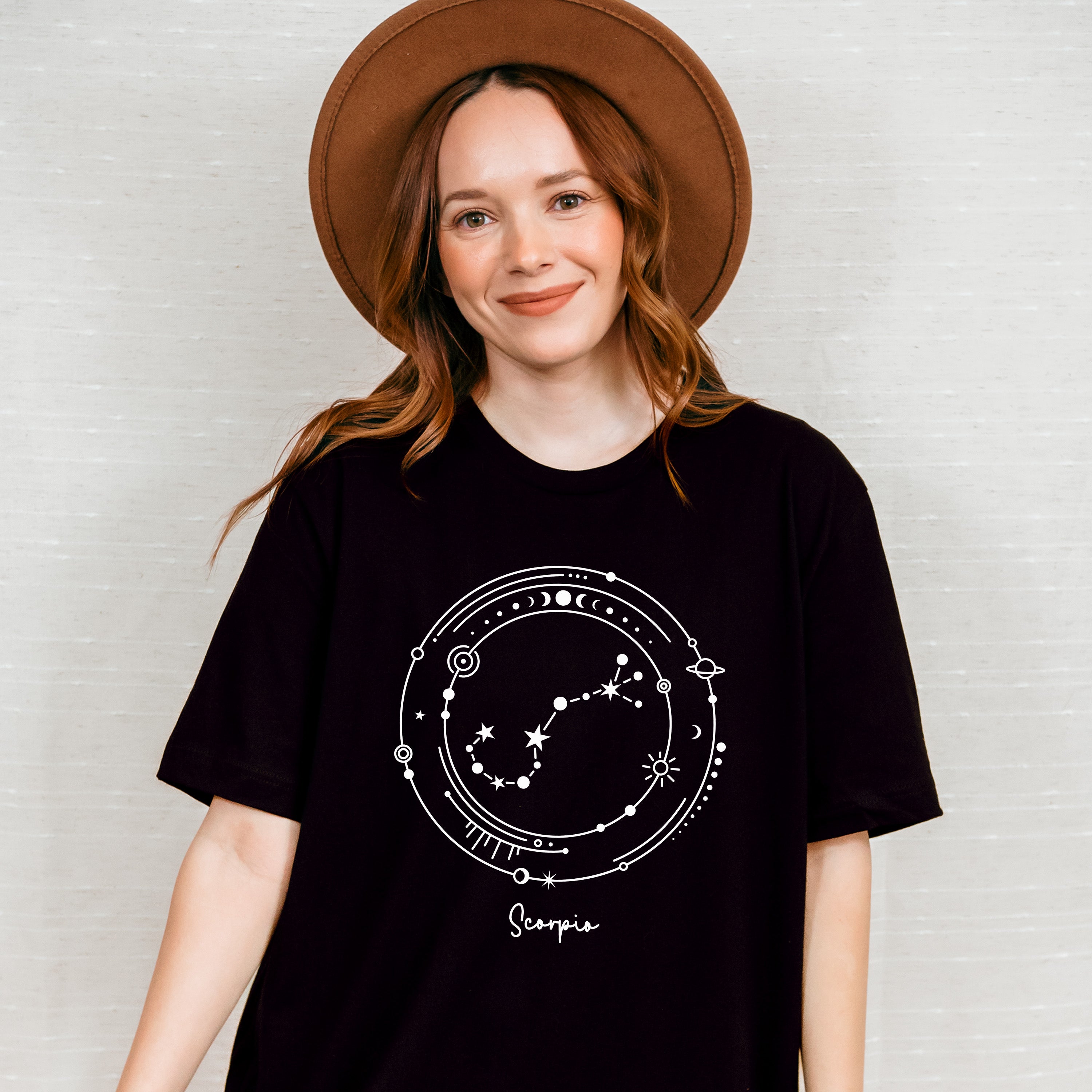Scorpio Constellation Design - Zodiac Unisex Crewneck T-Shirt Sweatshirt Hoodie