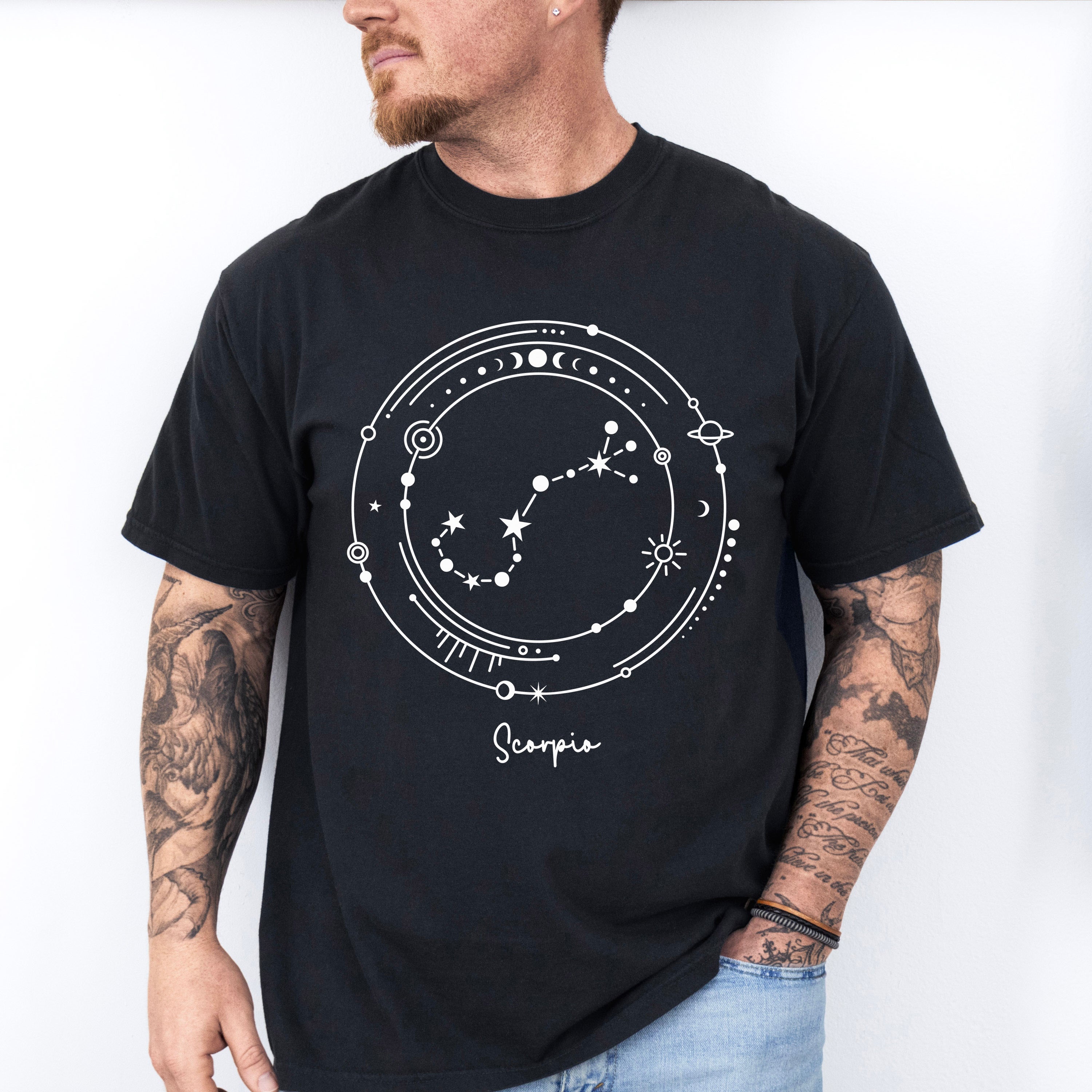 Scorpio Constellation Design - Zodiac Unisex Crewneck T-Shirt Sweatshirt Hoodie