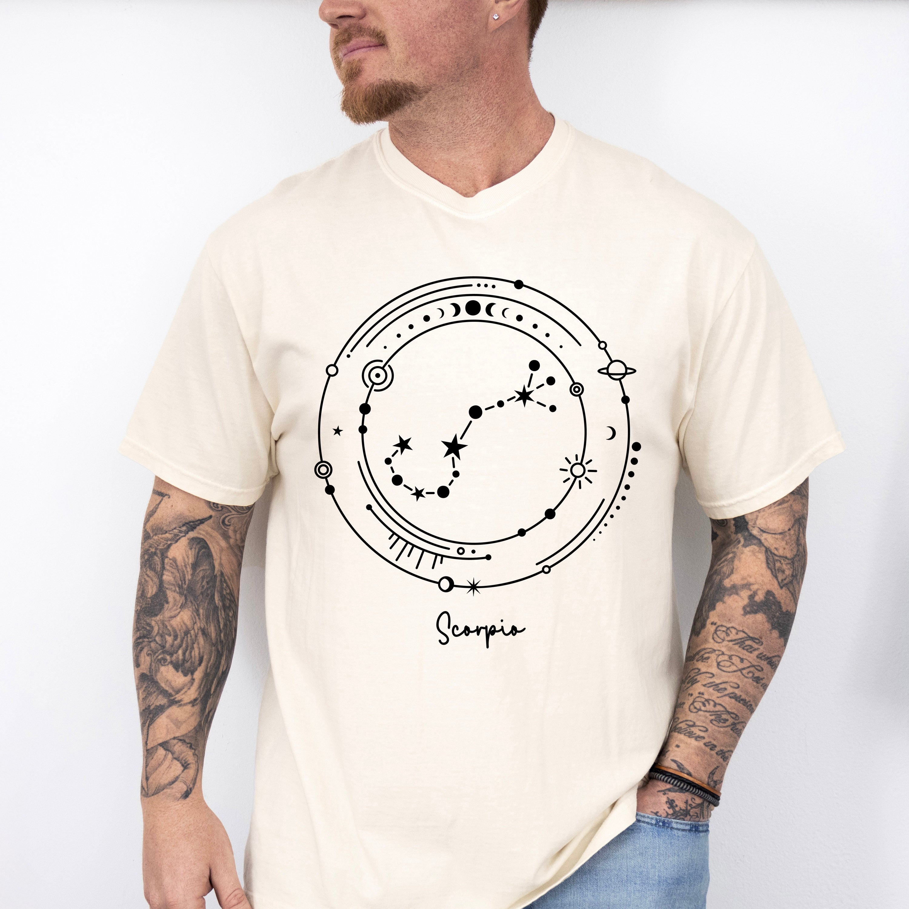 Scorpio Constellation Design - Zodiac Unisex Crewneck T-Shirt Sweatshirt Hoodie