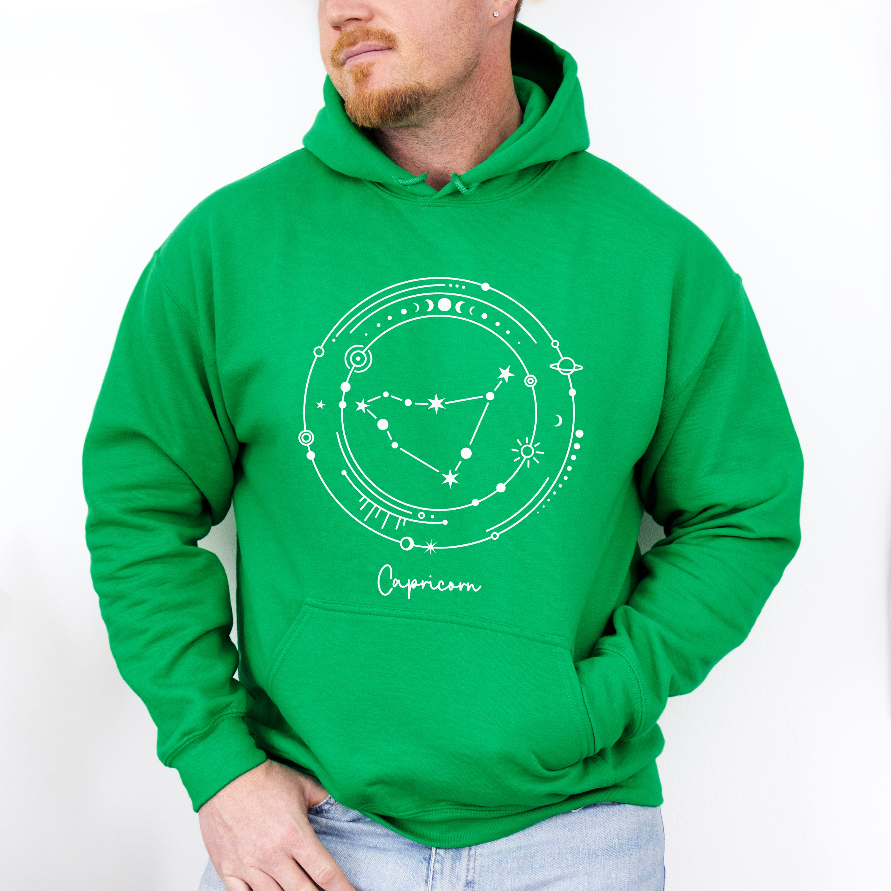 Capricorn Constellation Design - Zodiac Unisex Crewneck T-Shirt Sweatshirt Hoodie