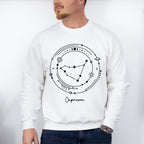 Capricorn Constellation Design - Zodiac Unisex Crewneck T-Shirt Sweatshirt Hoodie