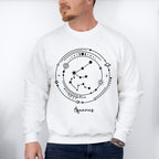 Aquarius Constellation Design - Zodiac Unisex Crewneck T-Shirt Sweatshirt Hoodie