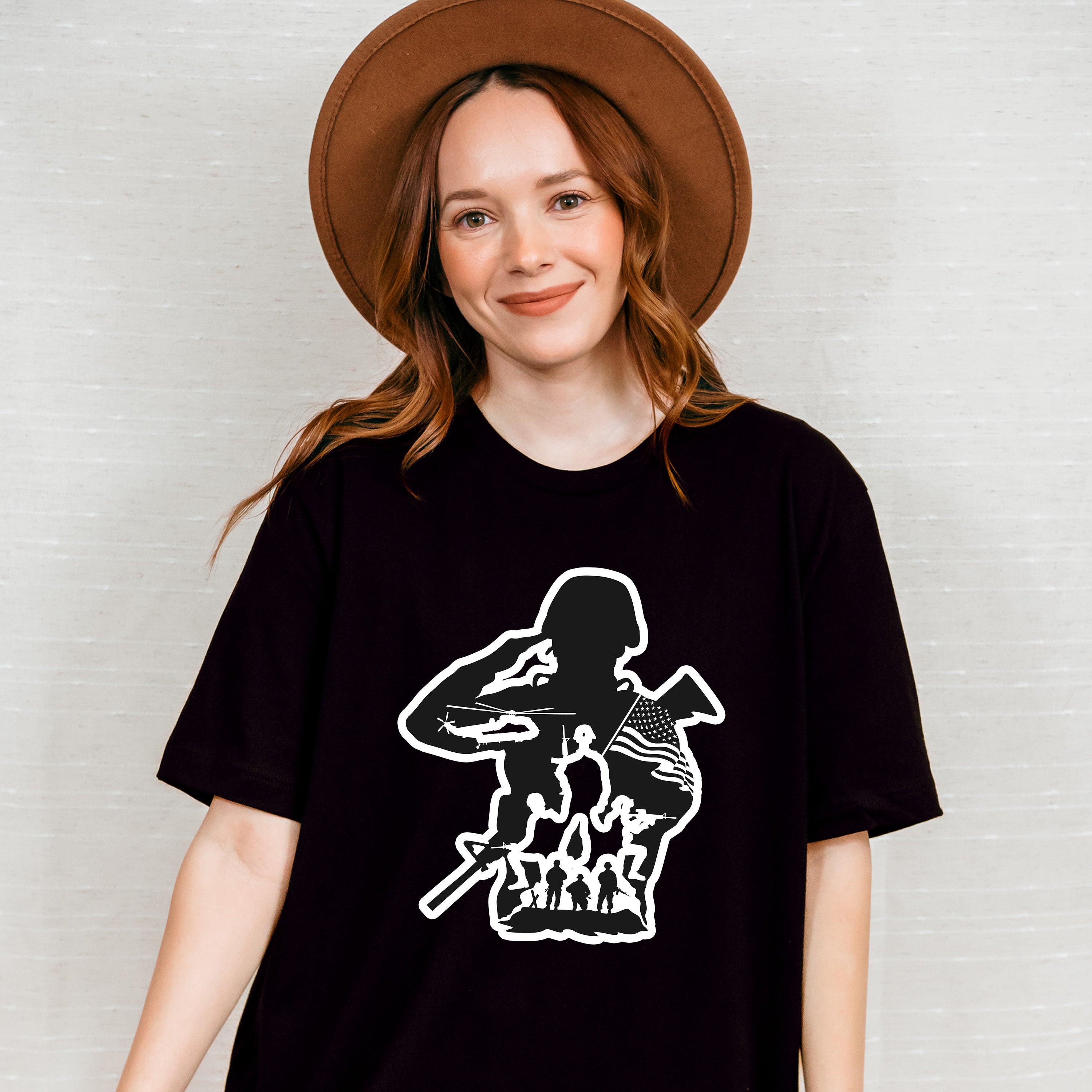 Soldier Dark Design - Military Unisex Crewneck T-Shirt Sweatshirt Hoodie