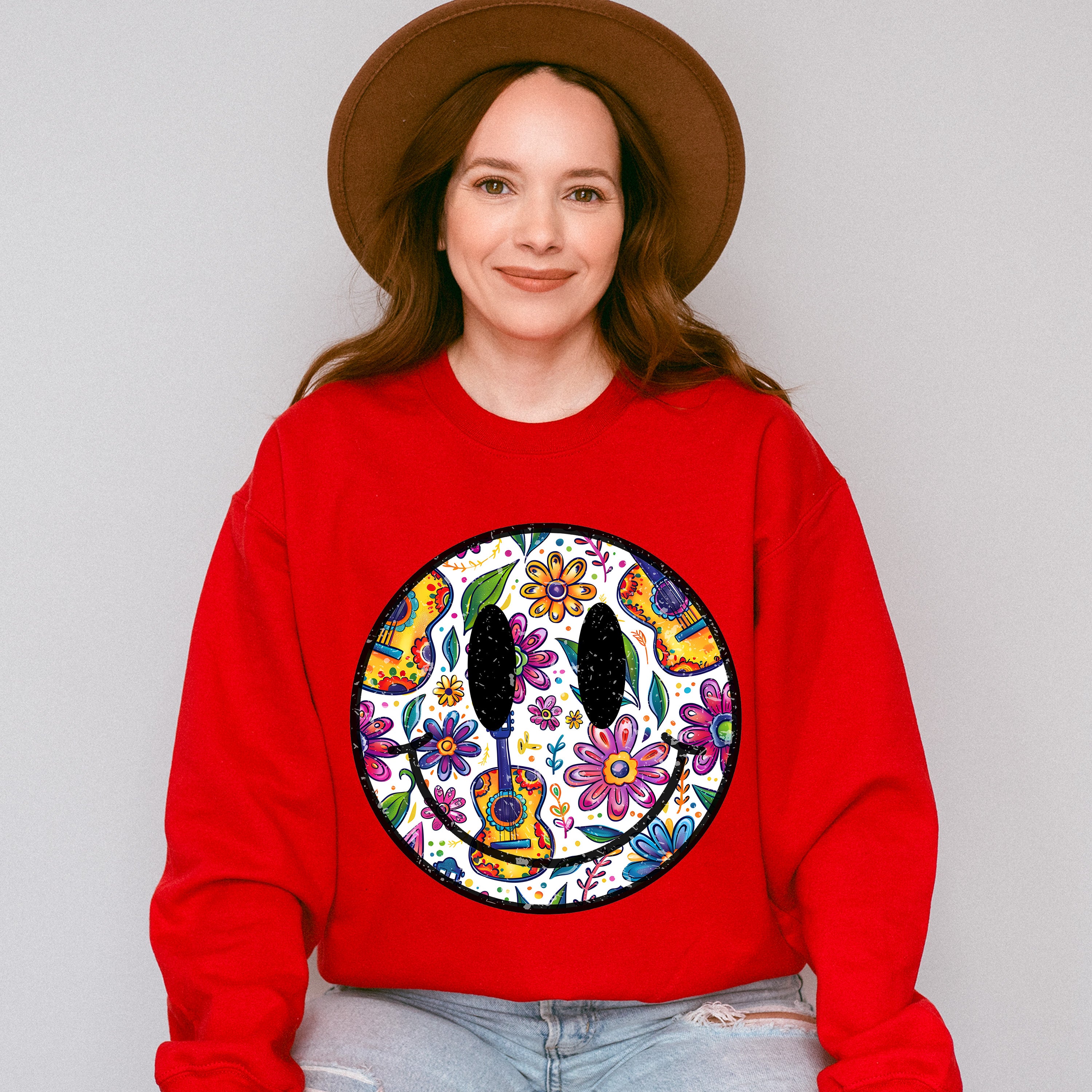 Smiley Cinco De Mayo Doodles - Cinco De Mayo Unisex Crewneck T-Shirt Sweatshirt Hoodie