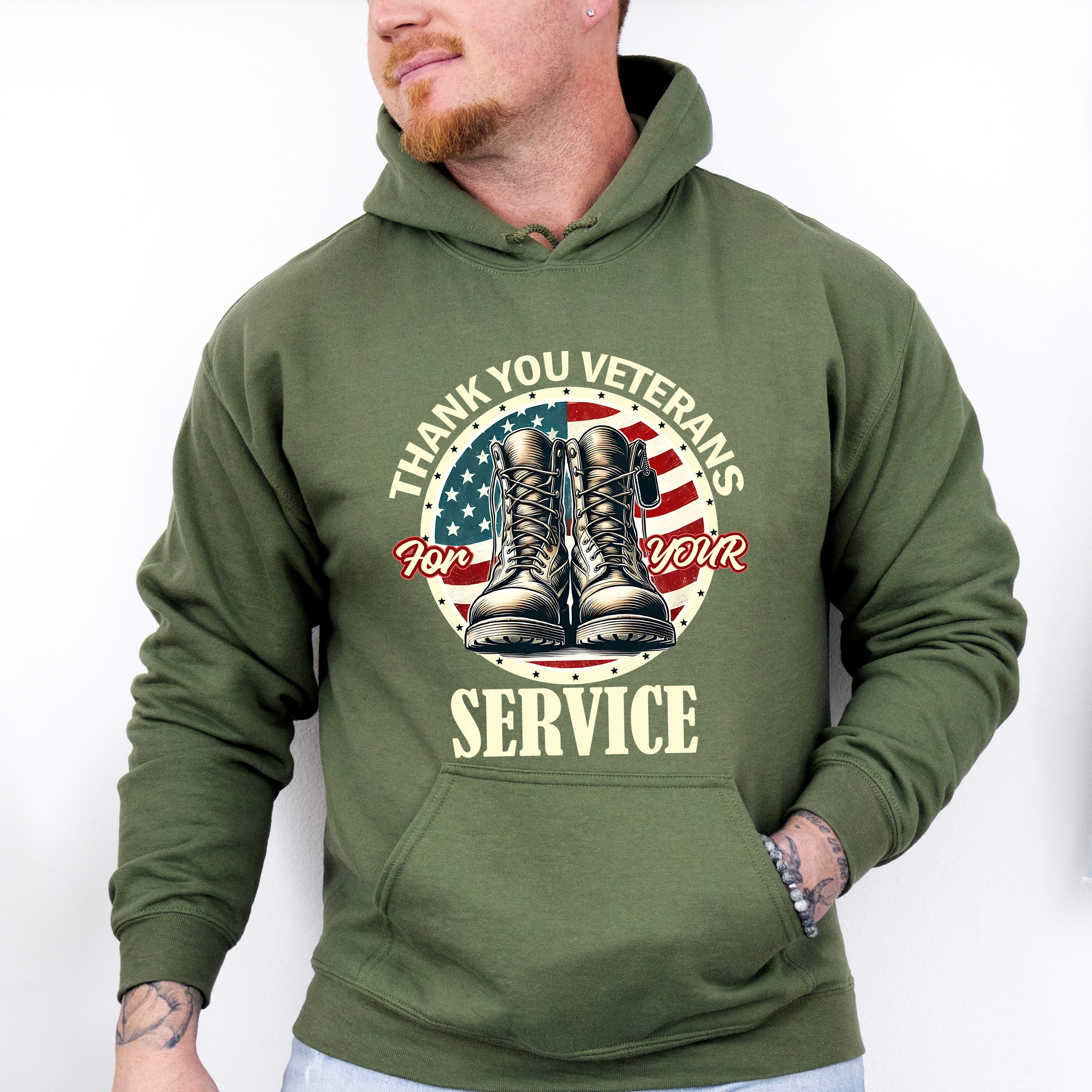 Thank You Veterans For Your Service - Military Unisex Crewneck T-Shirt Sweatshirt Hoodie