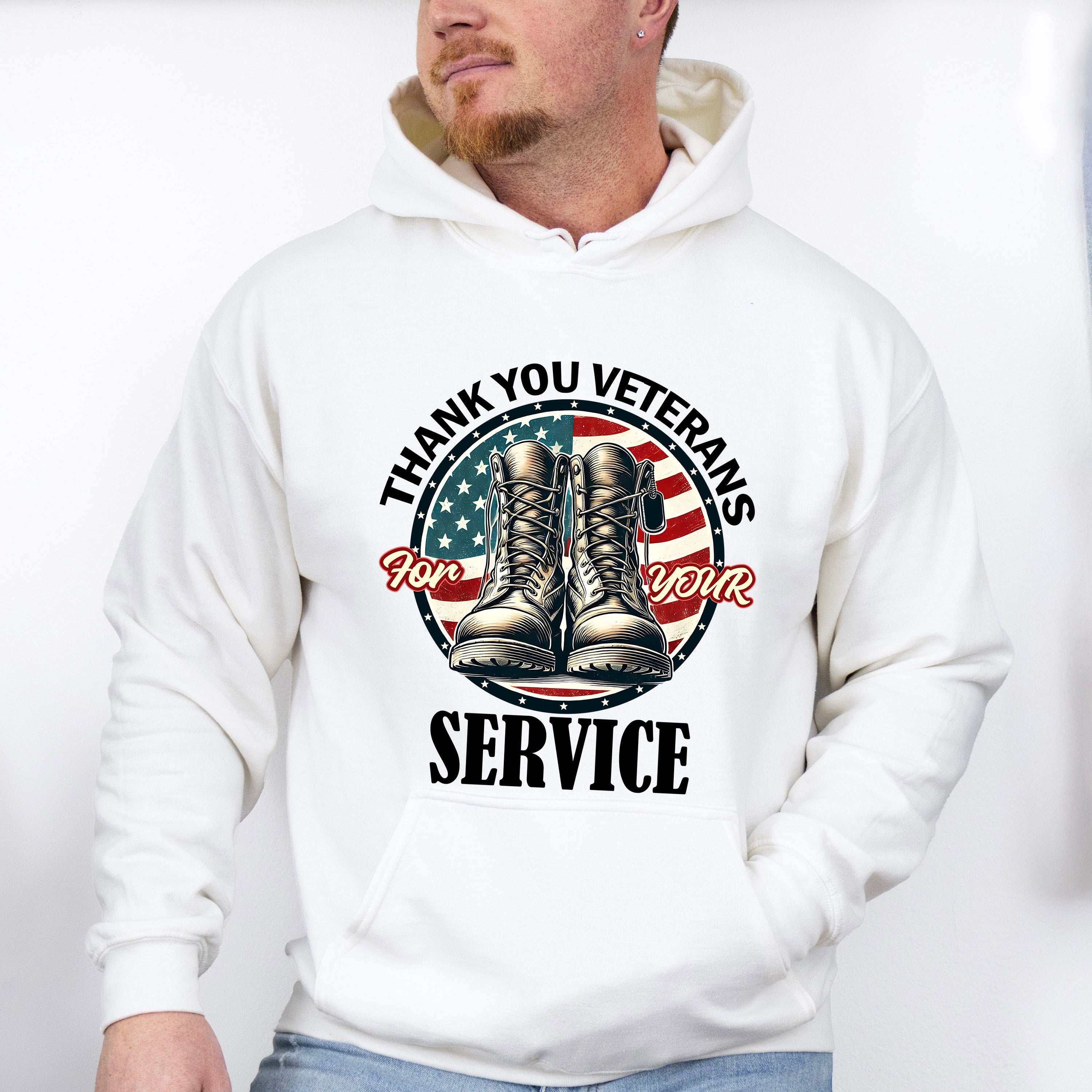 Thank You Veterans For Your Service - Military Unisex Crewneck T-Shirt Sweatshirt Hoodie