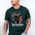 Proud Veteran Boots Design - Military Unisex Crewneck T-Shirt Sweatshirt Hoodie