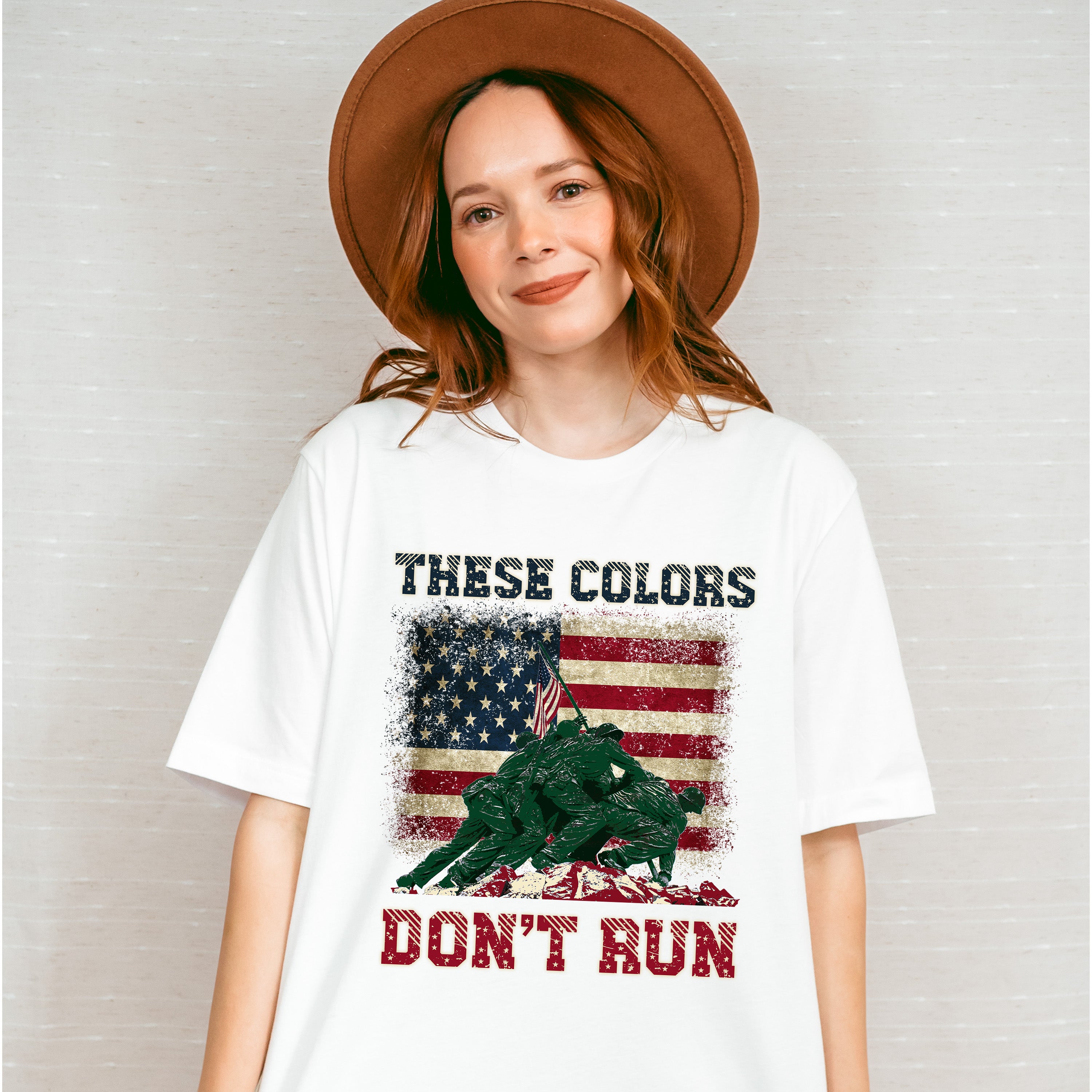 These Colors Don't Run Soldiers Design - Military Unisex Crewneck T-Shirt Sweatshirt Hoodie