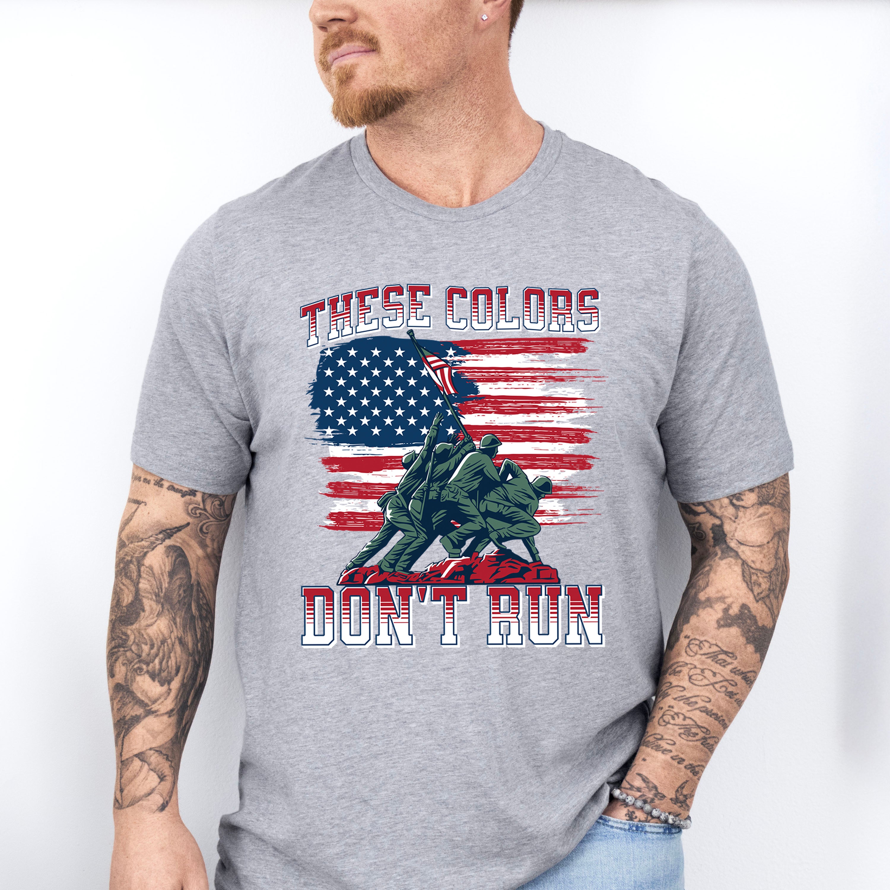 These Colors Don't Run - Military Unisex Crewneck T-Shirt Sweatshirt Hoodie