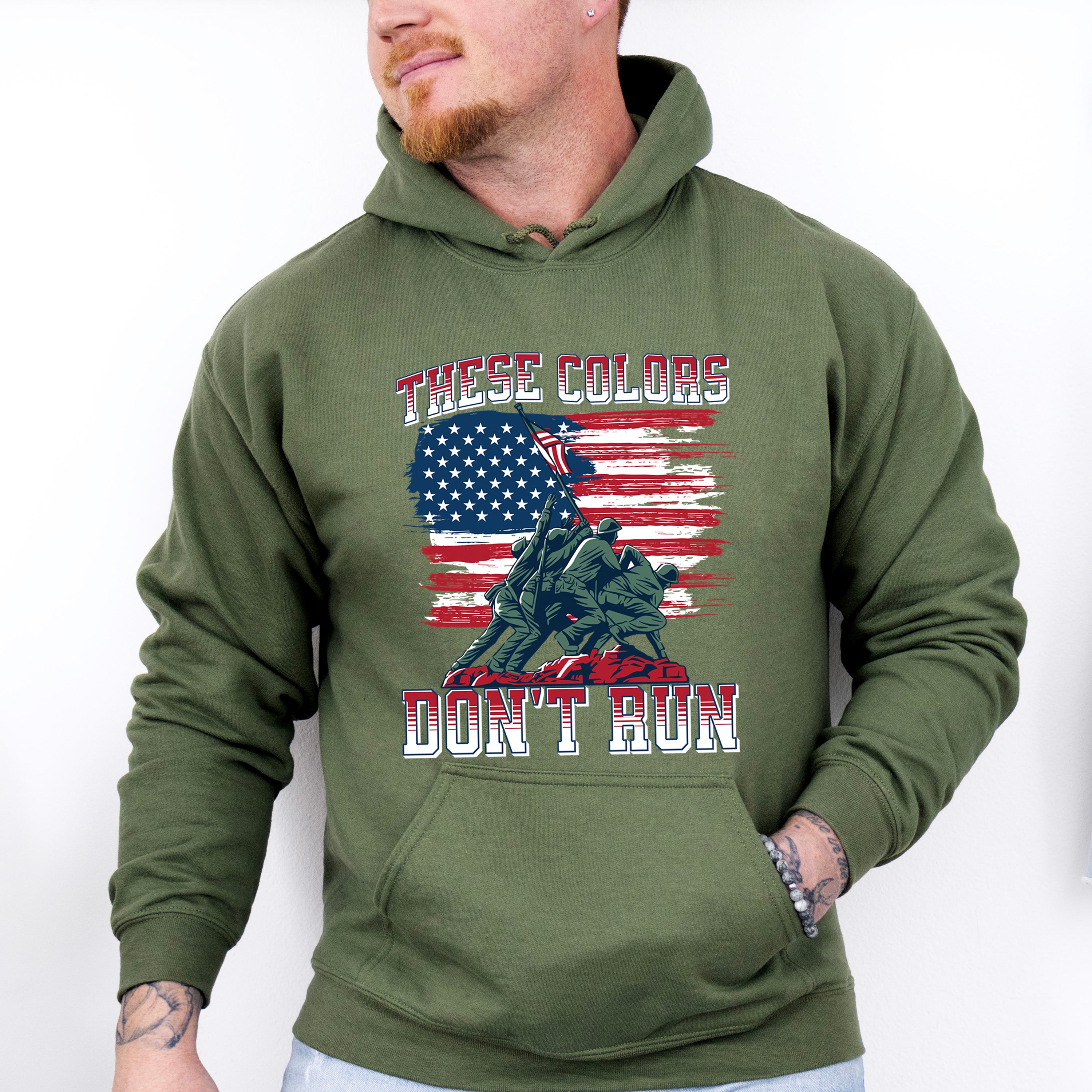 These Colors Don't Run - Military Unisex Crewneck T-Shirt Sweatshirt Hoodie