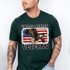 United States Veteran Eagle Design - Military Unisex Crewneck T-Shirt Sweatshirt Hoodie