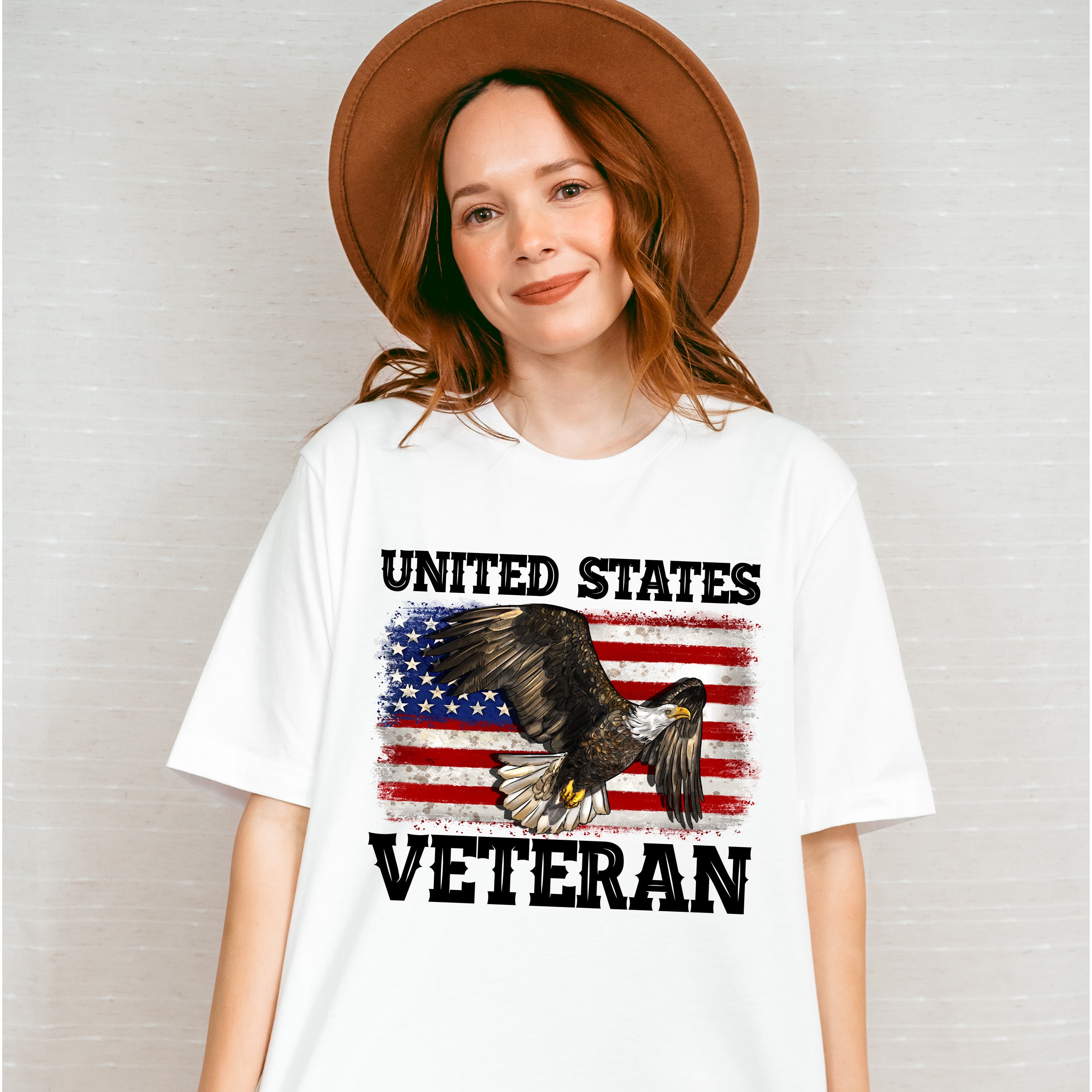 United States Veteran Eagle Design - Military Unisex Crewneck T-Shirt Sweatshirt Hoodie