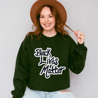 Black Lives Matter Calligraphy Design - BLM Unisex Crewneck T-Shirt Sweatshirt Hoodie