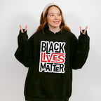 Black Lives Matter Red And Black Design - BLM Unisex Crewneck T-Shirt Sweatshirt Hoodie